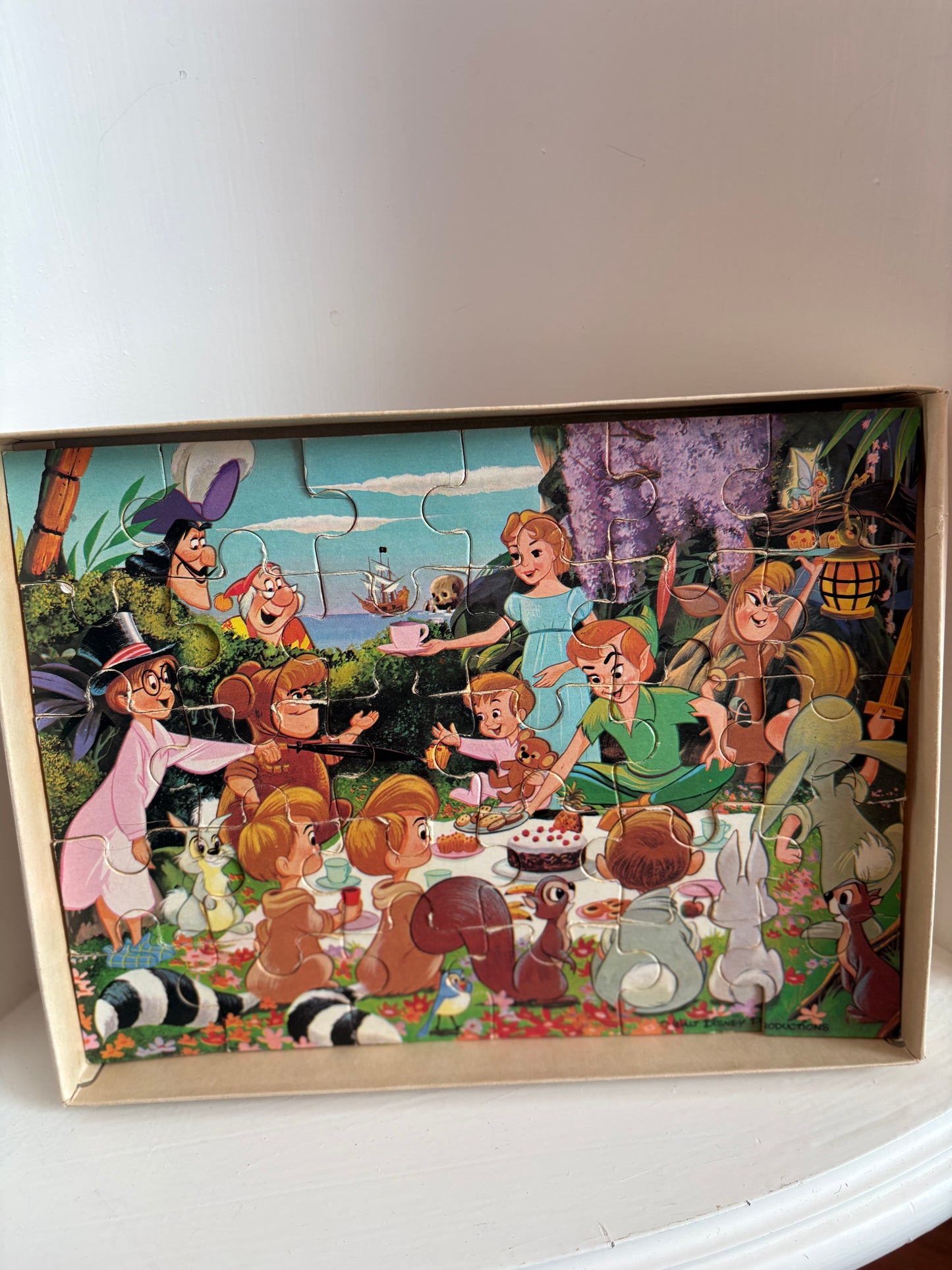 1960s Disney Fantasyland Peter Pan Wooden Puzzle - complete
