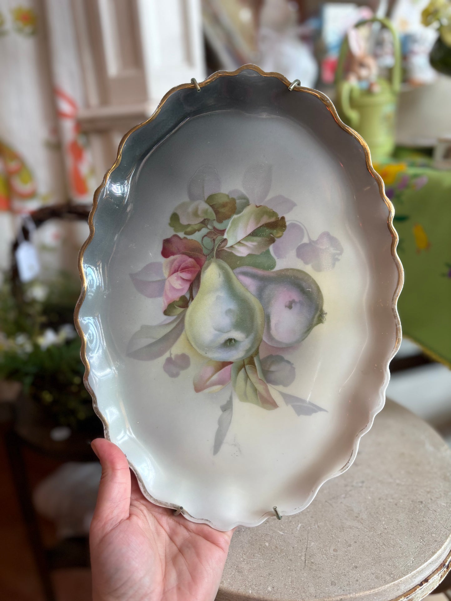 Prince Regent Bavaria Wall Tray - Pears & Flowers