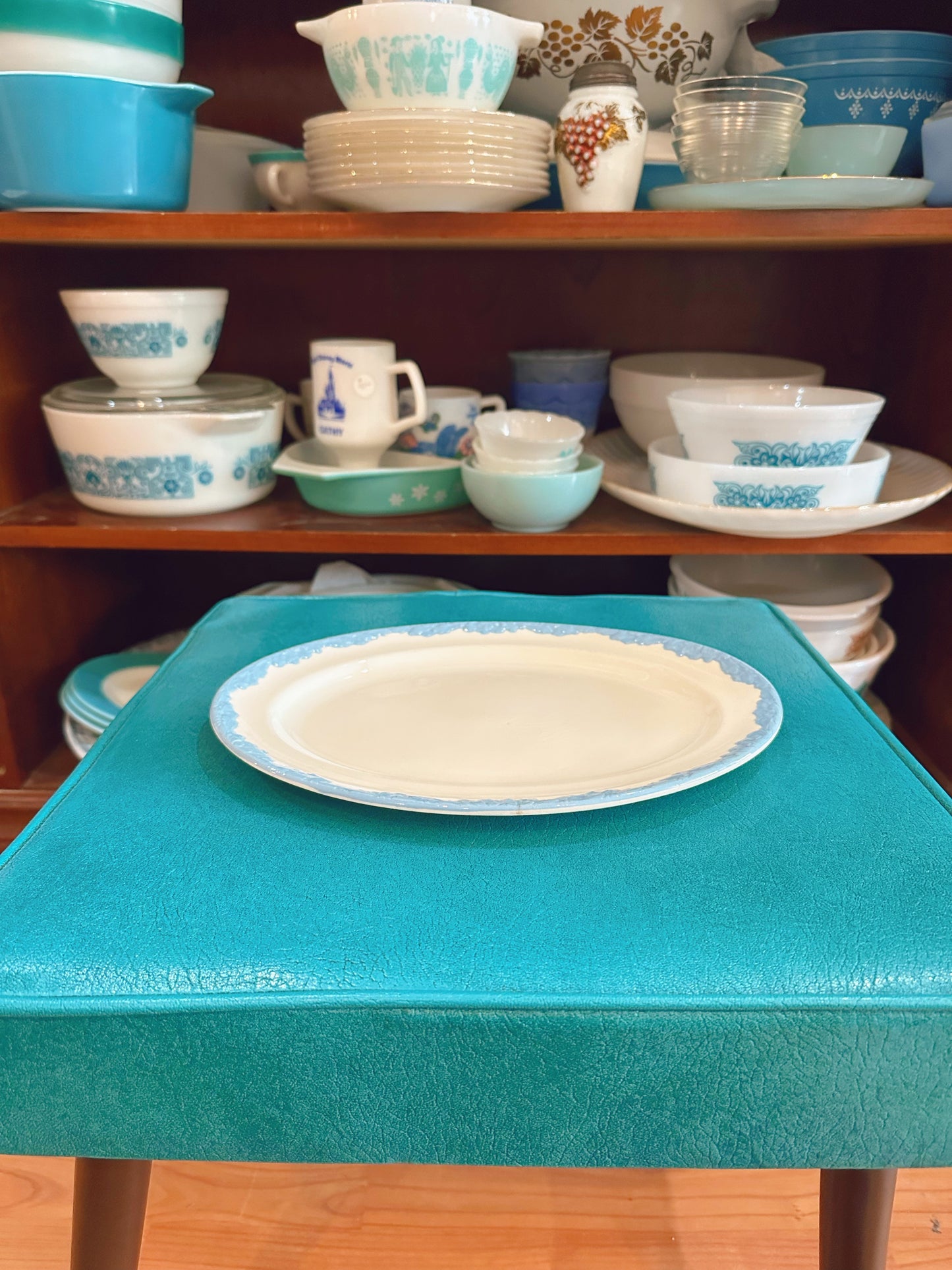 Blue & White English Oak Platter