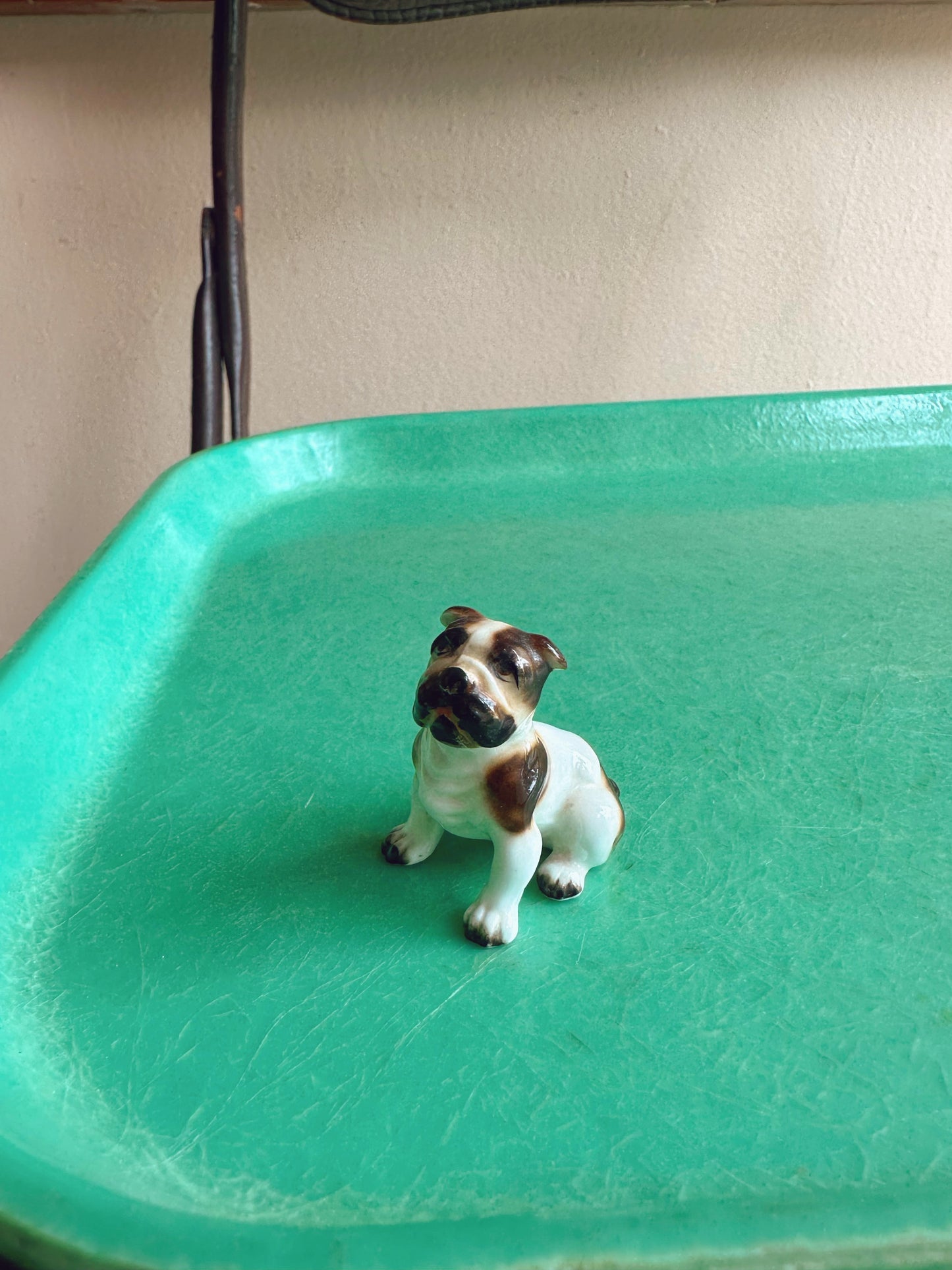 Miniature ceramic dog figure #1