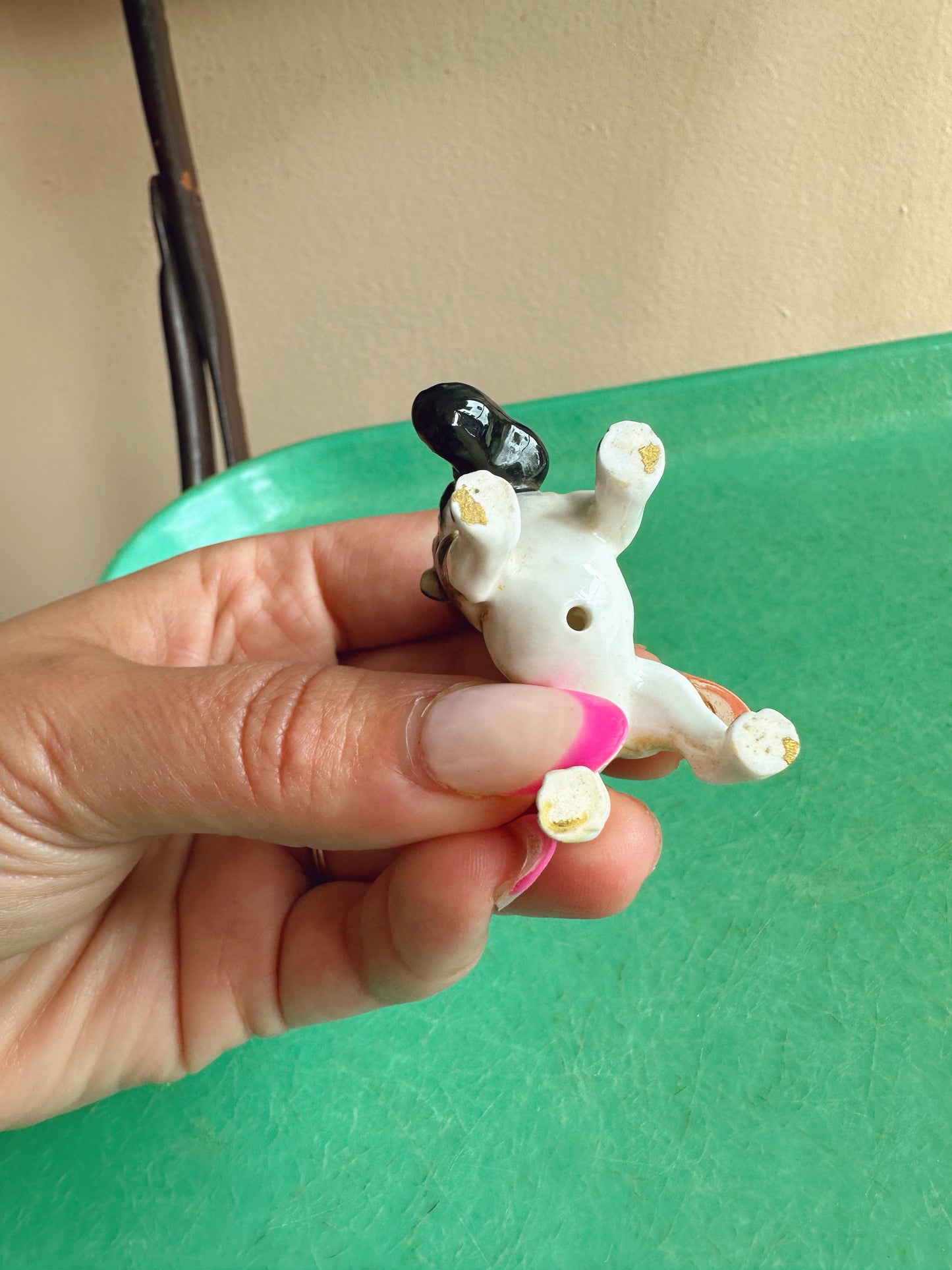 Miniature ceramic dog figurines #3