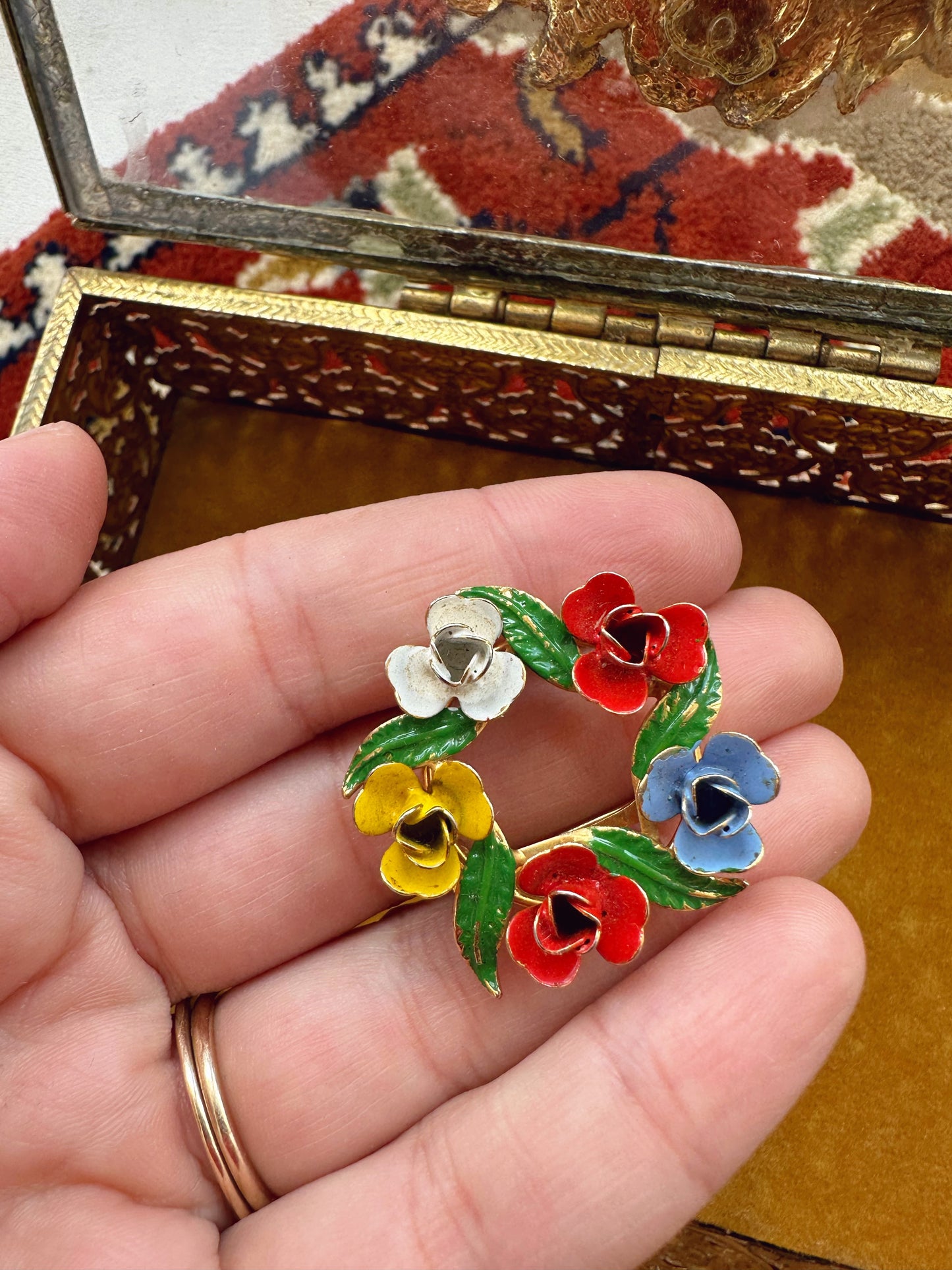 Colourful Floral Brooch