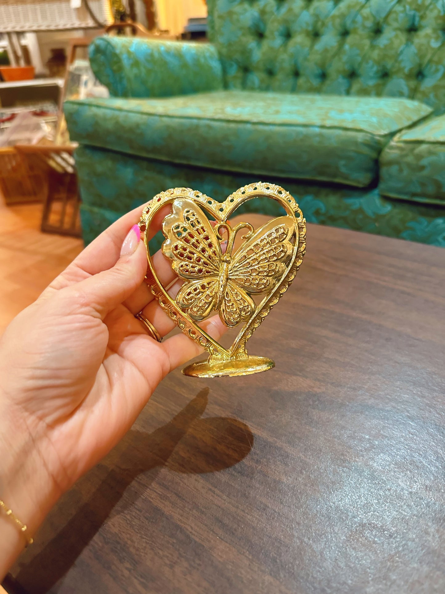 Torino 1960s Butterfly in heart earring holder