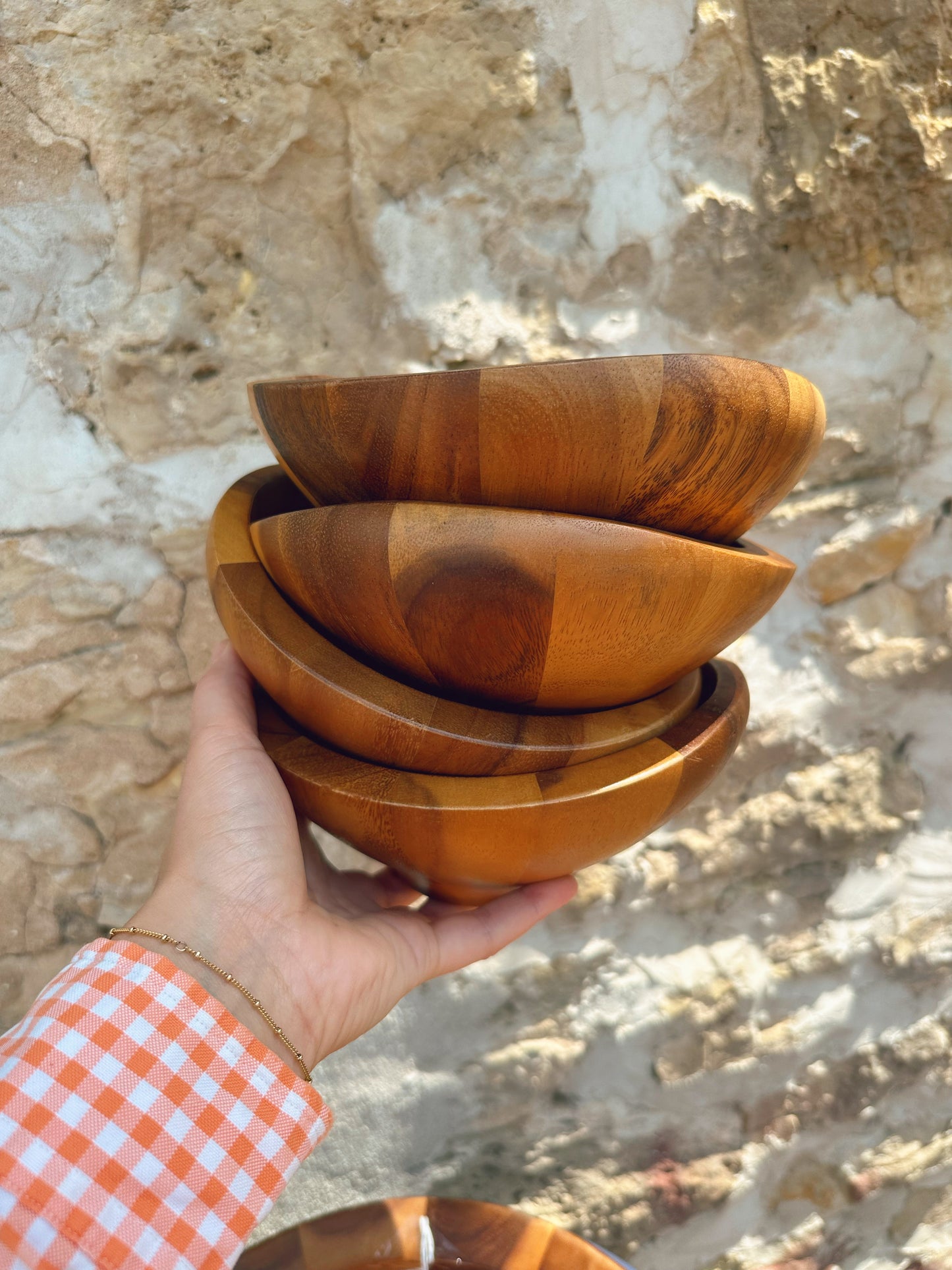 NAMBE Yaro Acacia wood salad bowl set