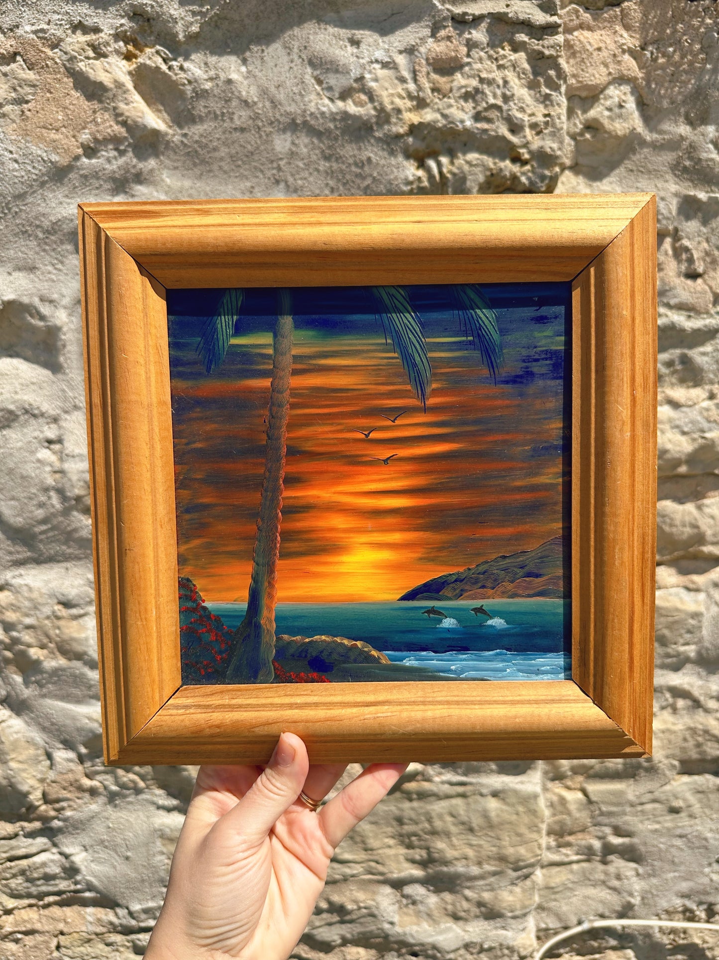 Tropical Painted Tile - Framed