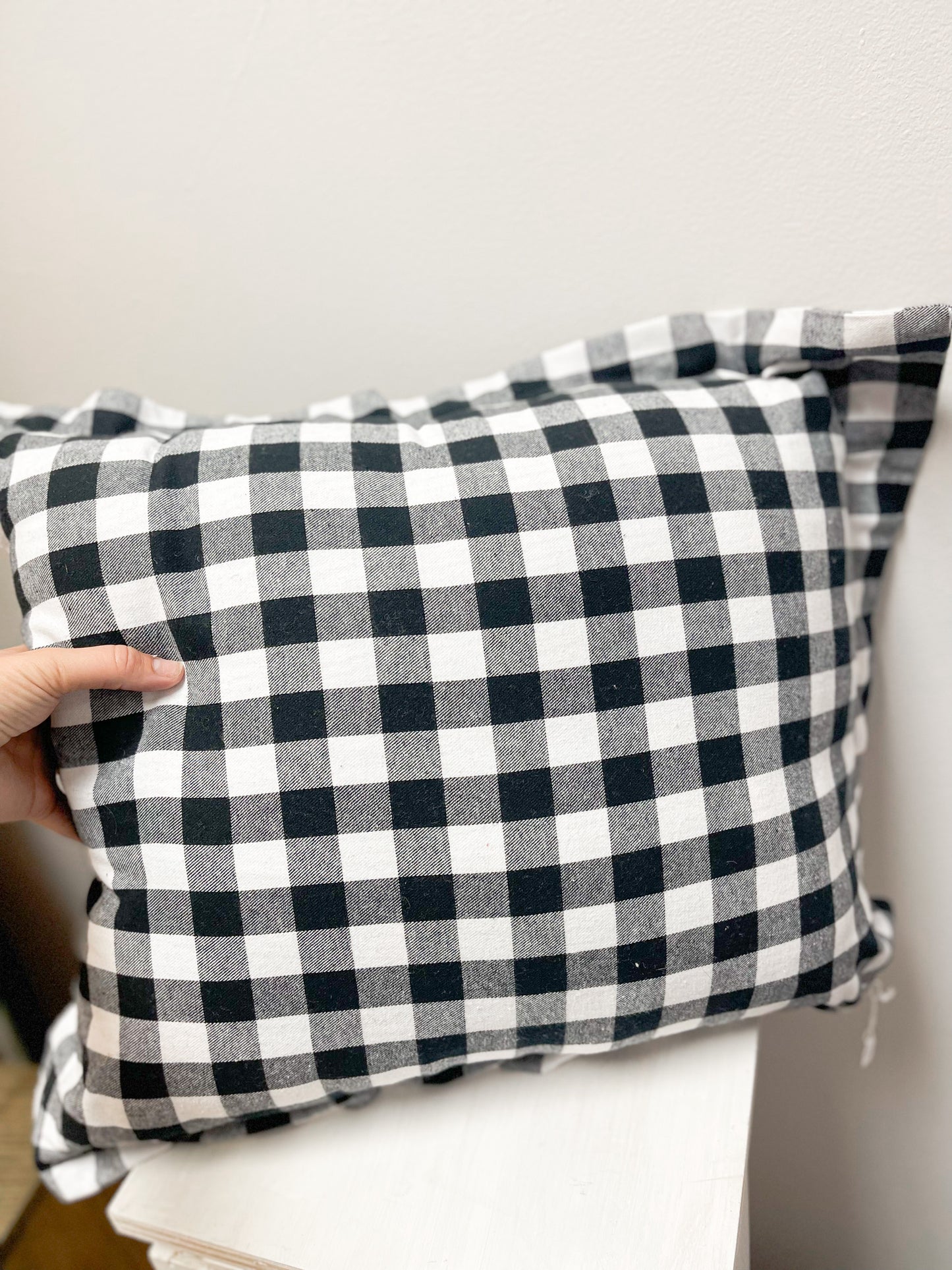 Large Plaid Accent Pillow