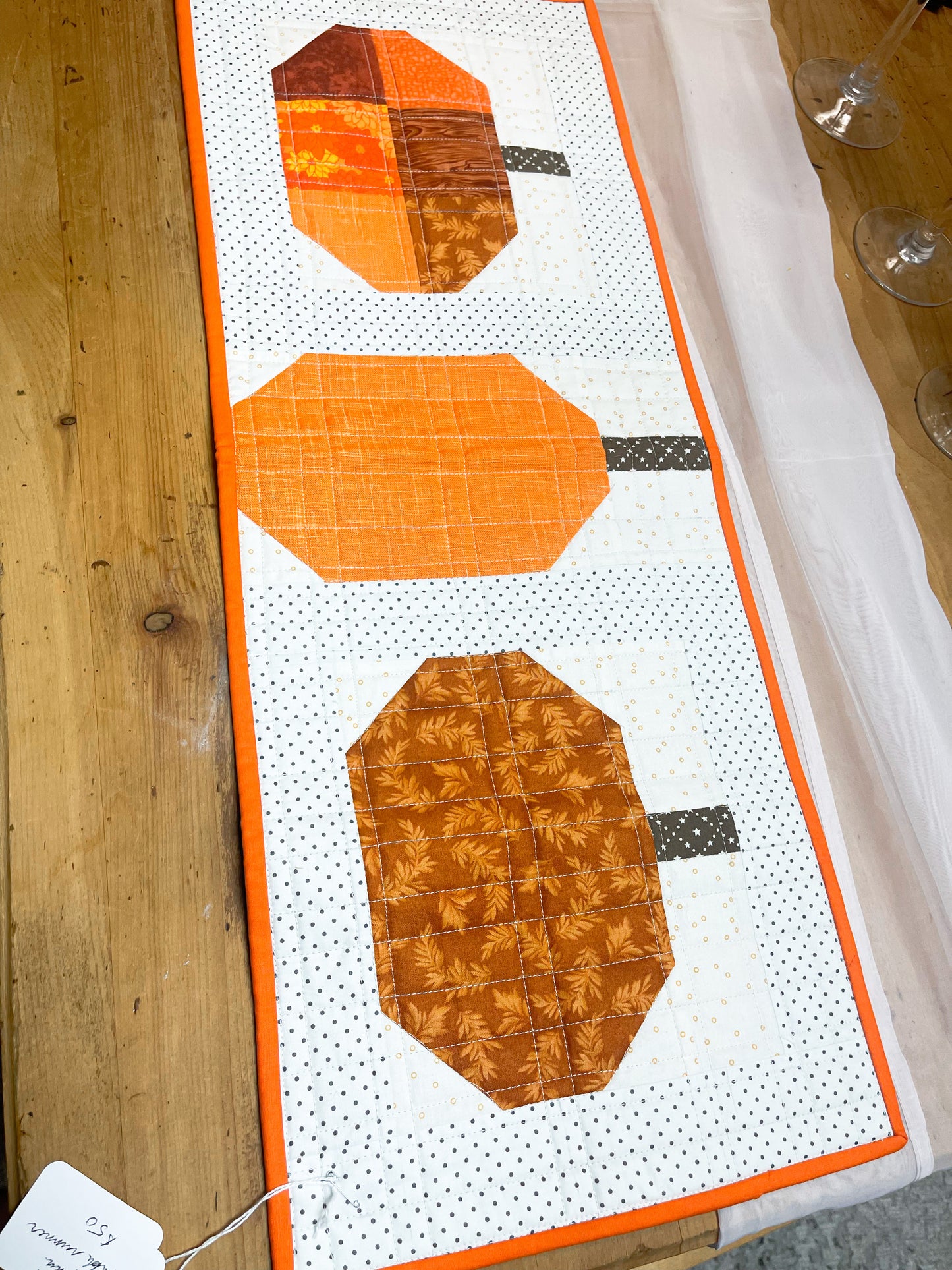 Quilted Pumpkin Table Runner