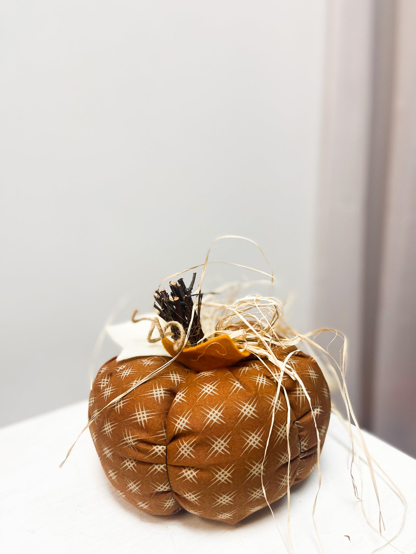 Large Handmade Fabric Pumpkin Decorations