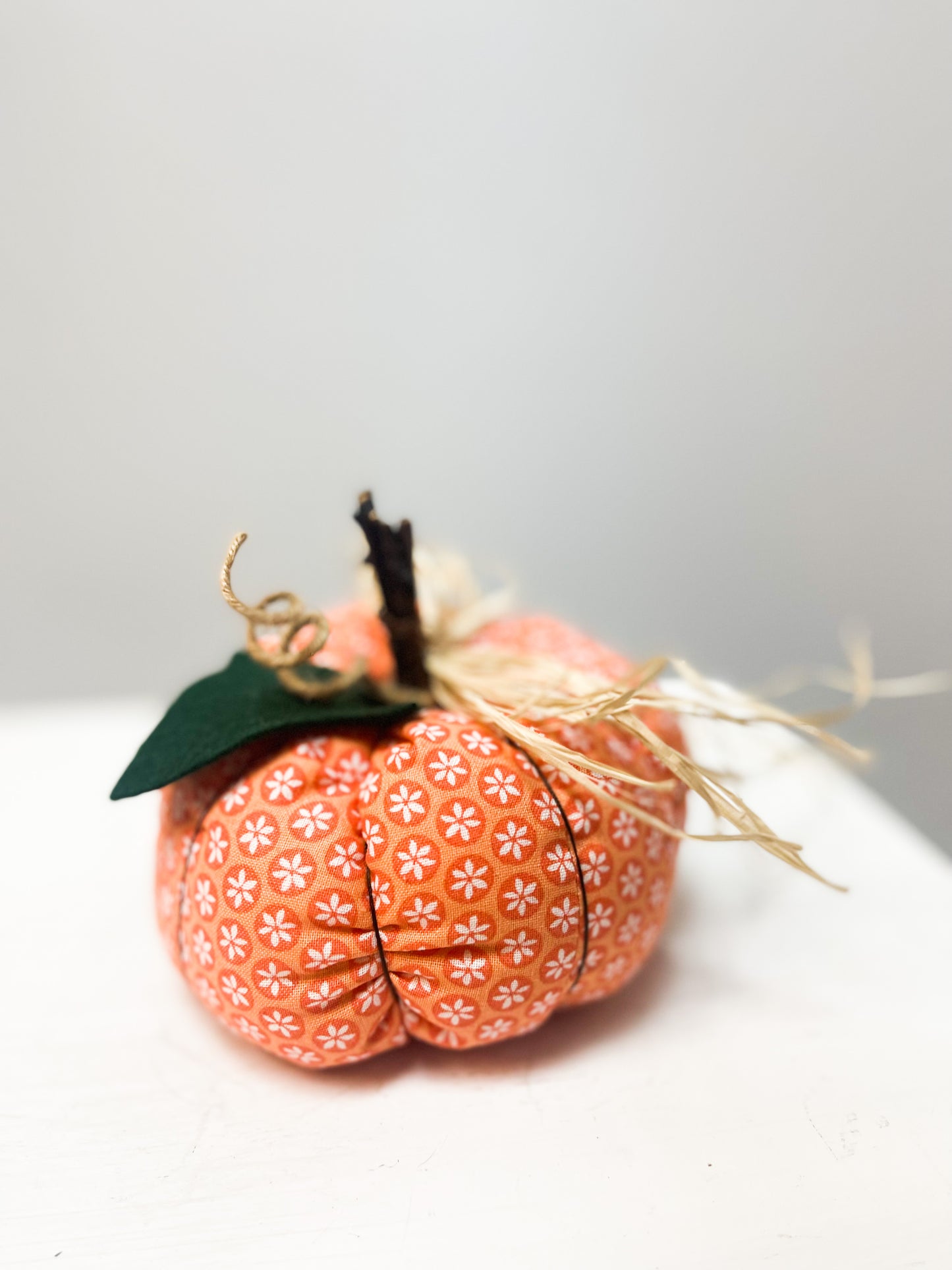 Medium Handmade Fabric Pumpkins