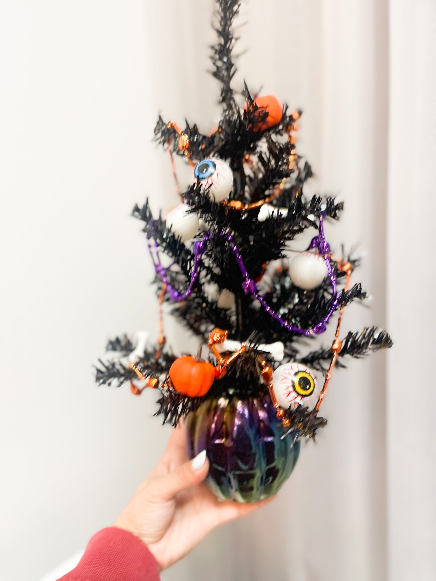 Halloween Tree with Lustre Pumpkin base