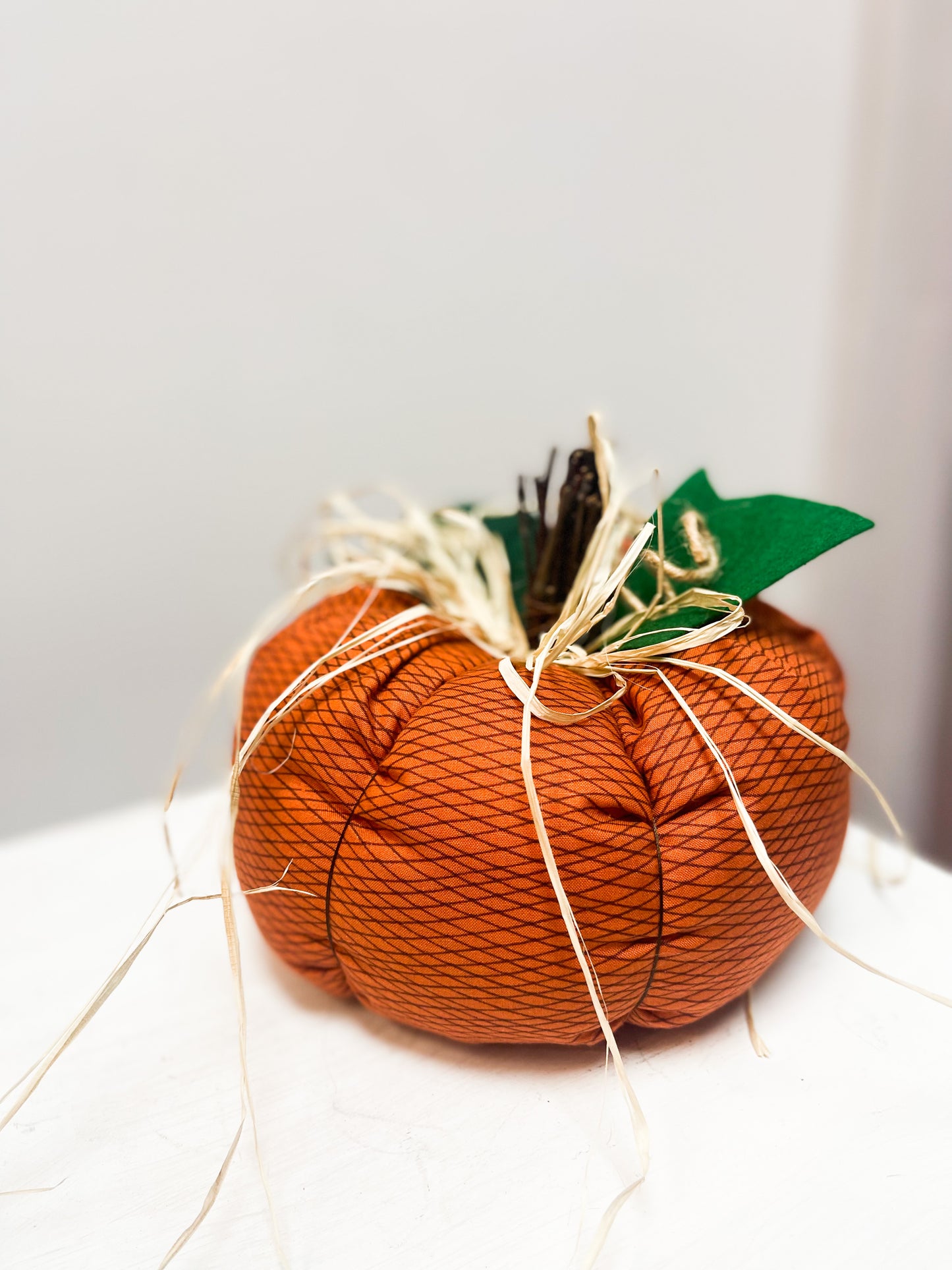 Large Handmade Fabric Pumpkin Decorations