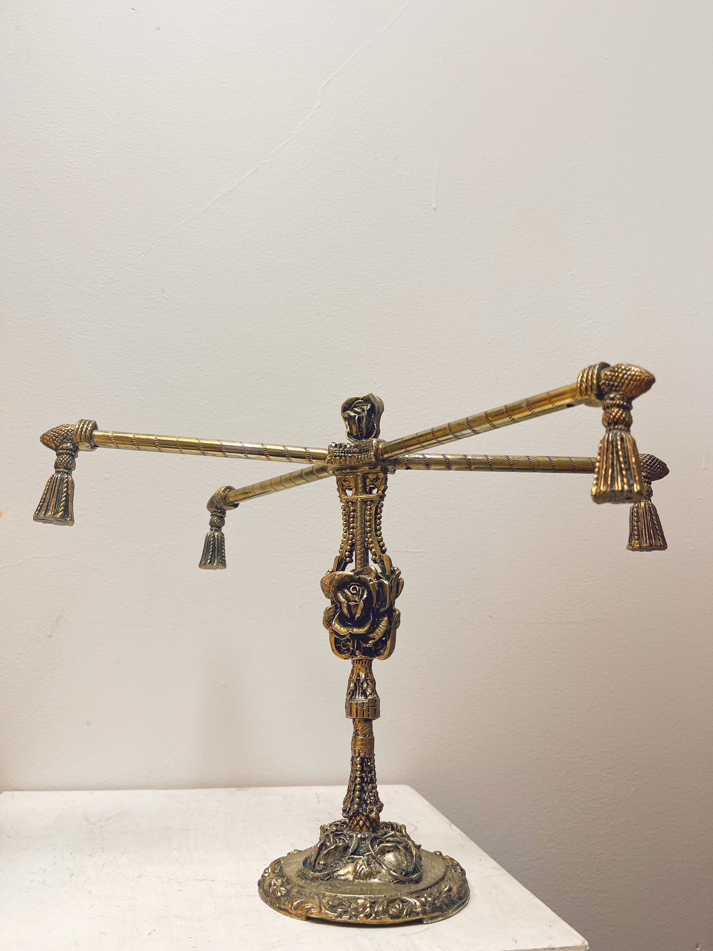 Brass jewellery stand or towel stand