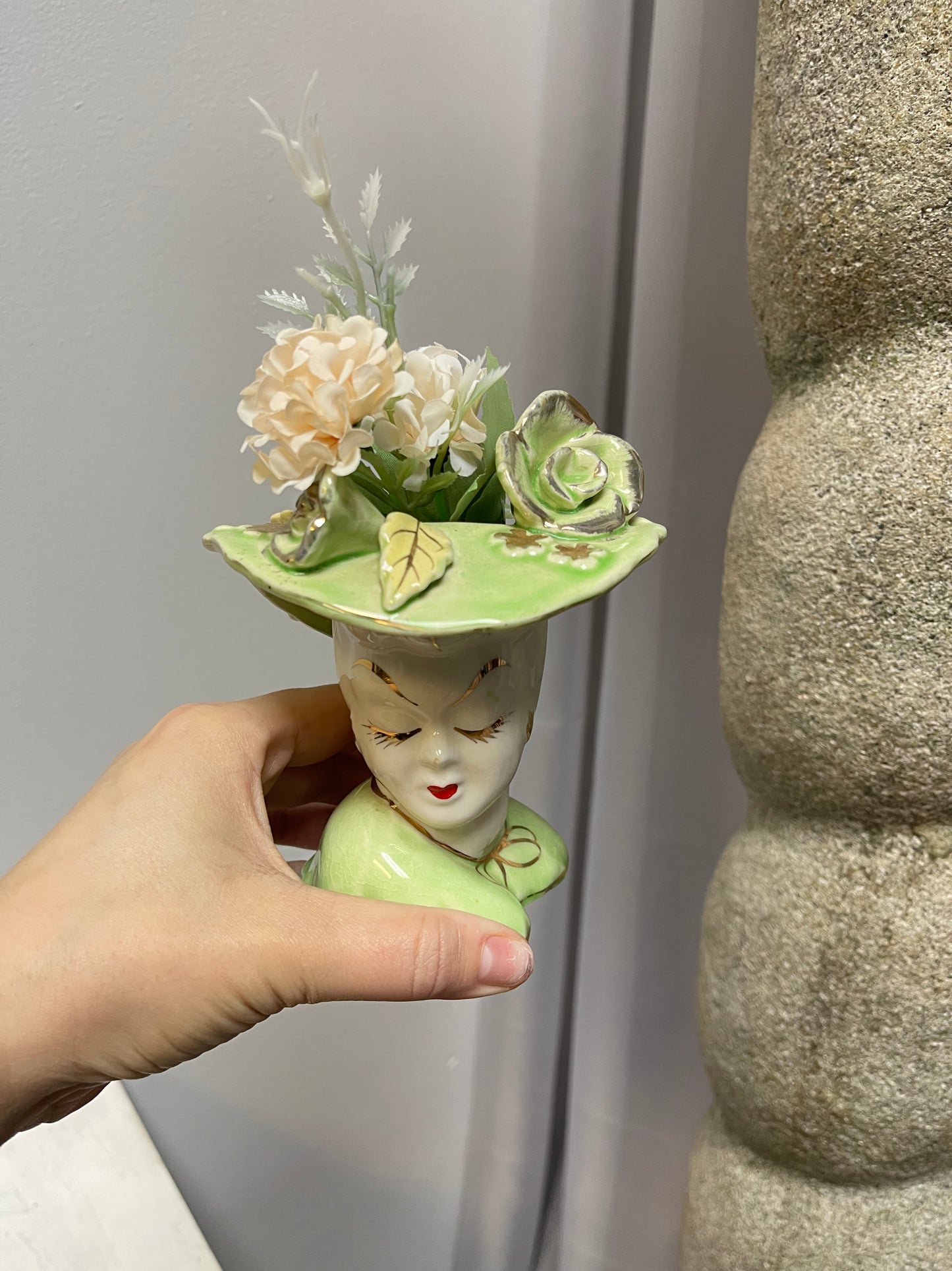 Vintage Lady Head Vase