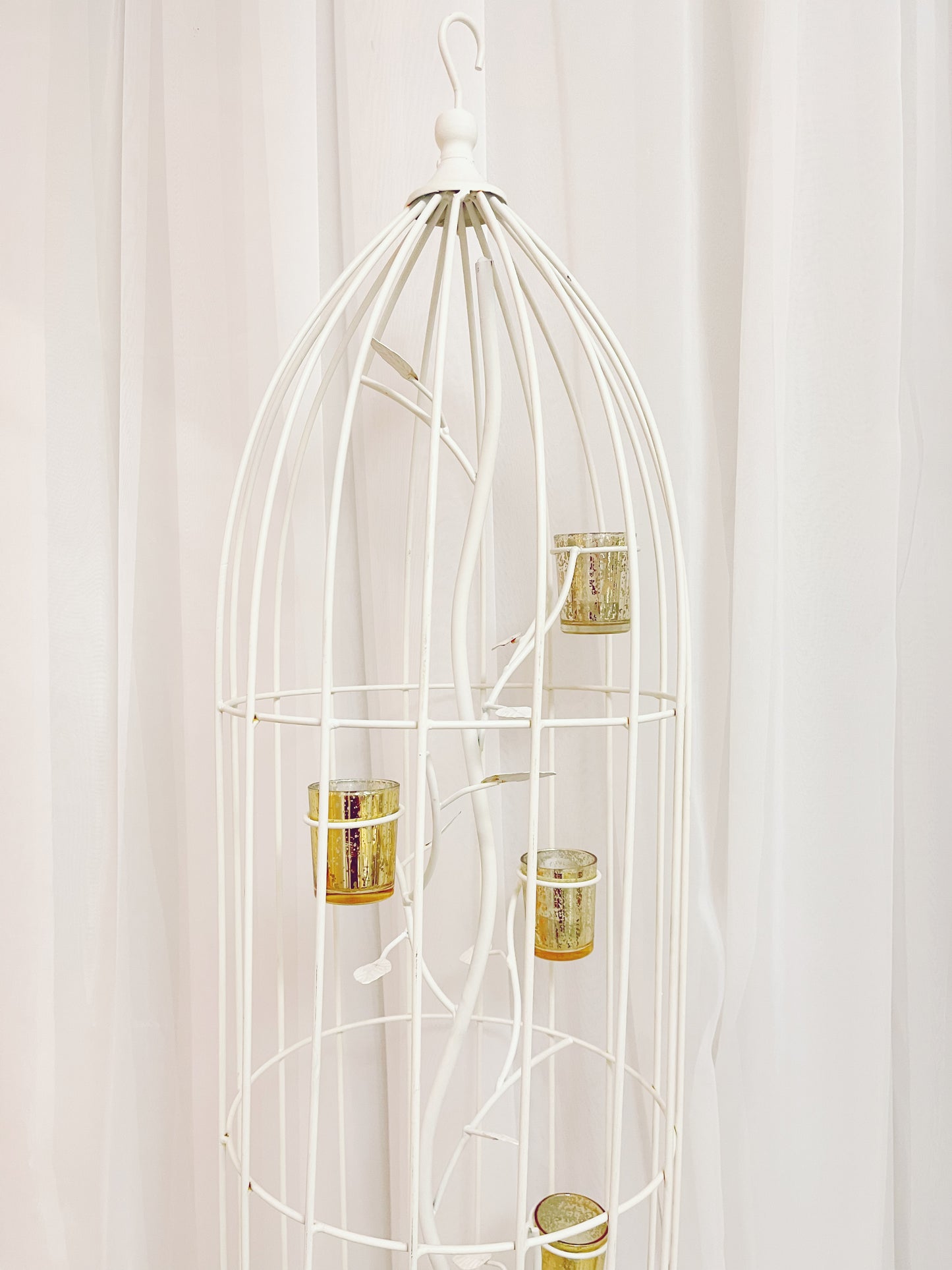 53 inch tall birdcage with candle holders