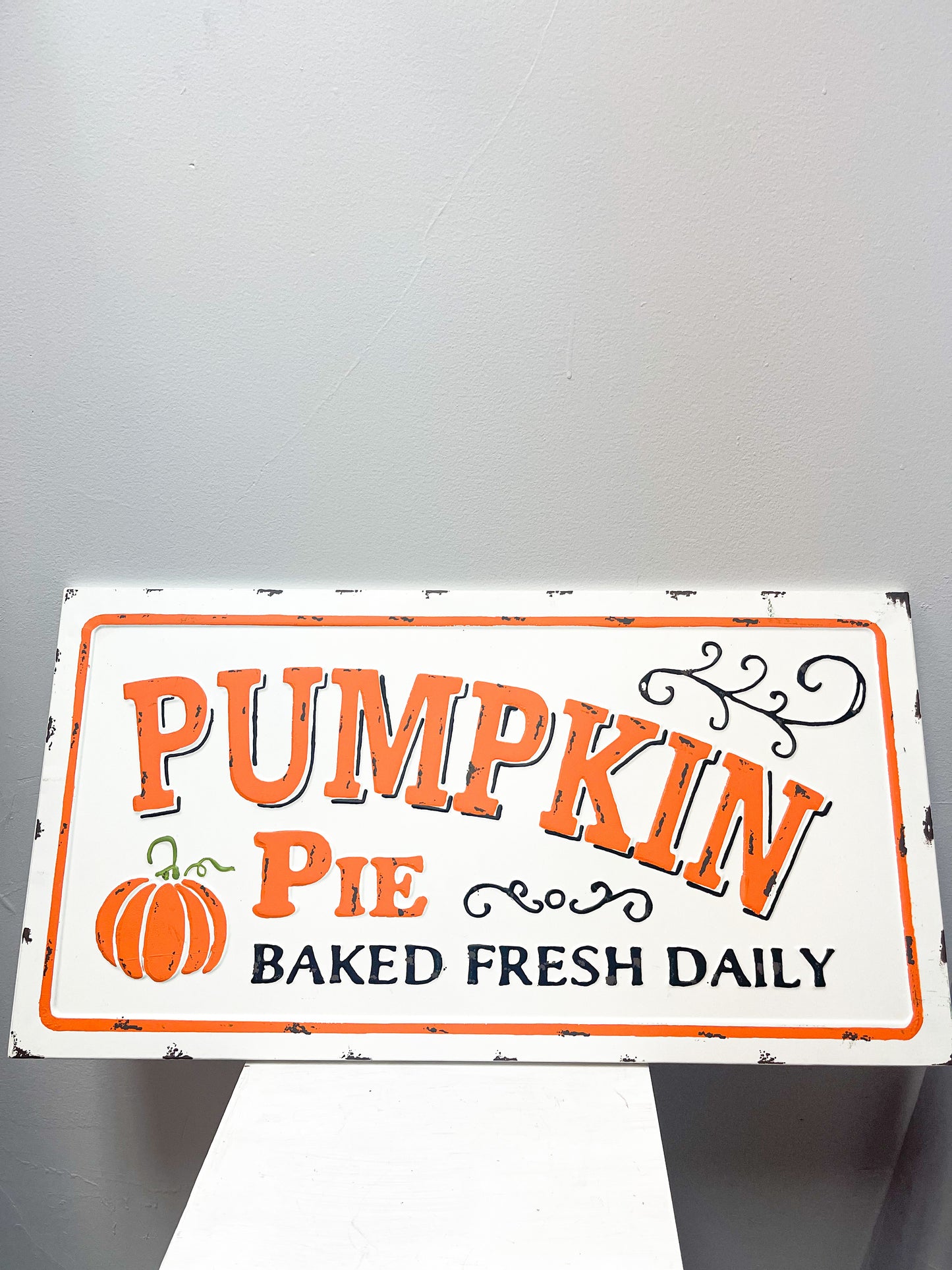 Pumpkin Pie Tin Sign