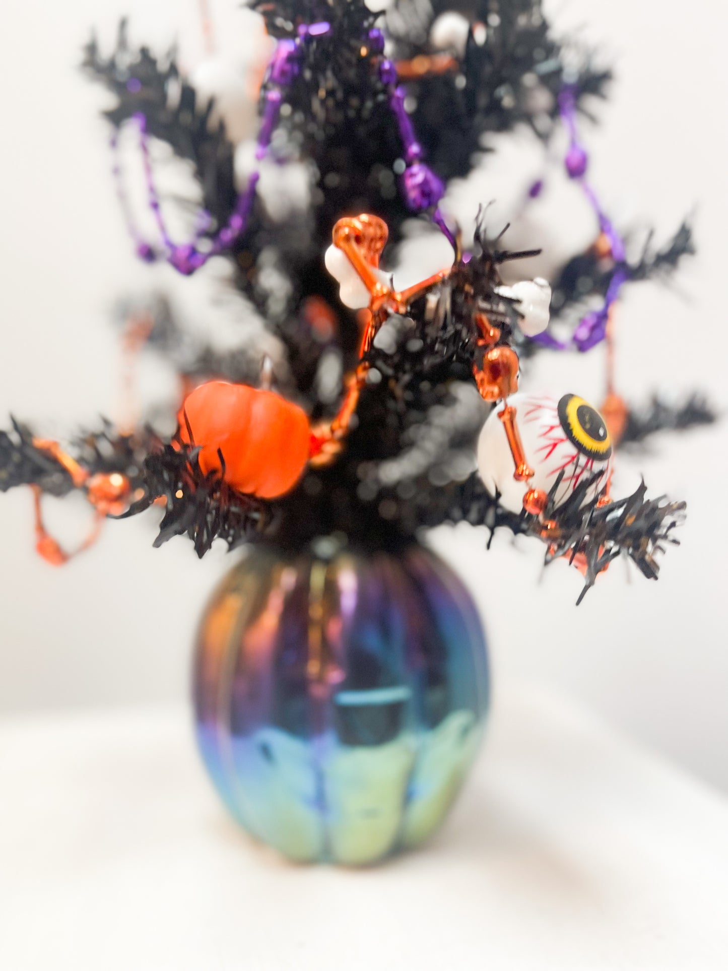 Halloween Tree with Lustre Pumpkin base