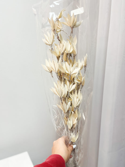 Neutral Palm Peacock Flowers