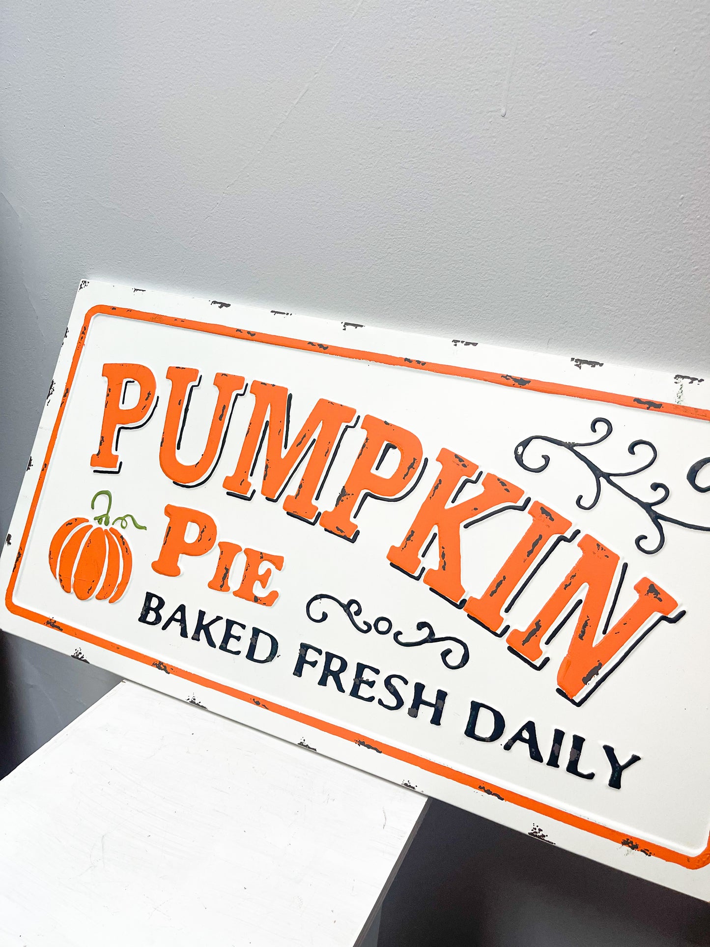 Pumpkin Pie Tin Sign