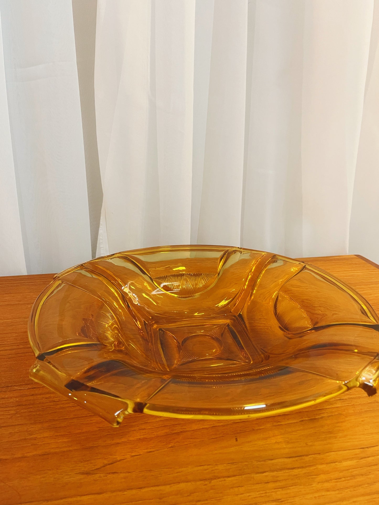 Amber Glass Fruit Bowl