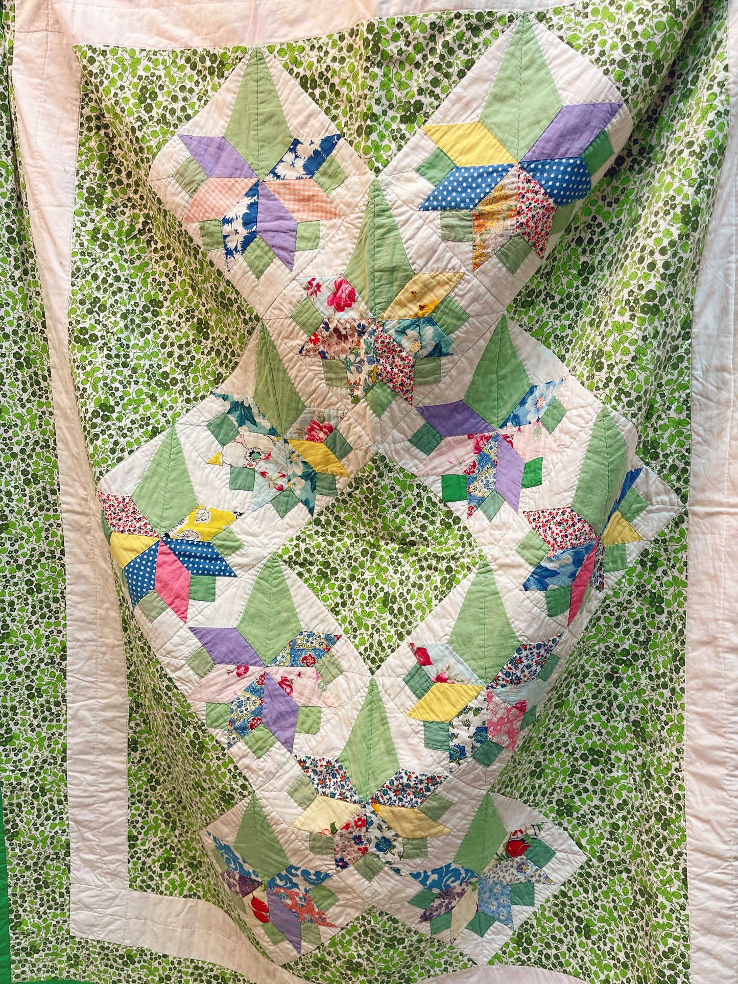 Twin hand sewn quilt