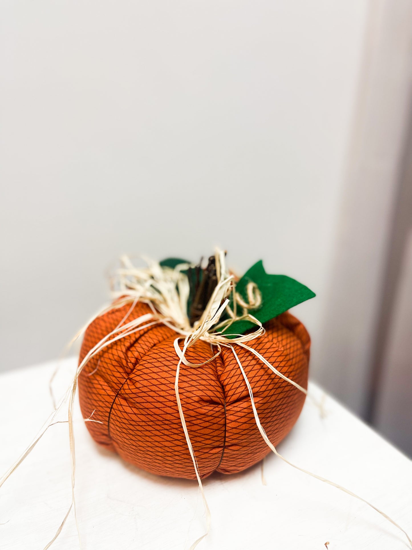 Large Handmade Fabric Pumpkin Decorations