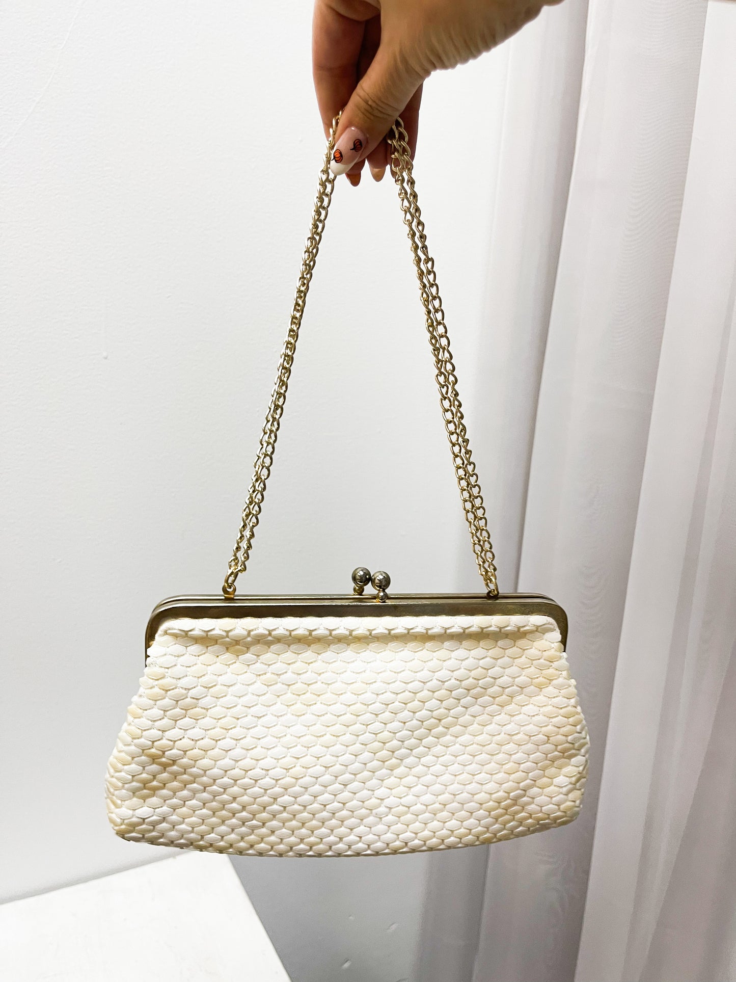 Cream & Gold purse