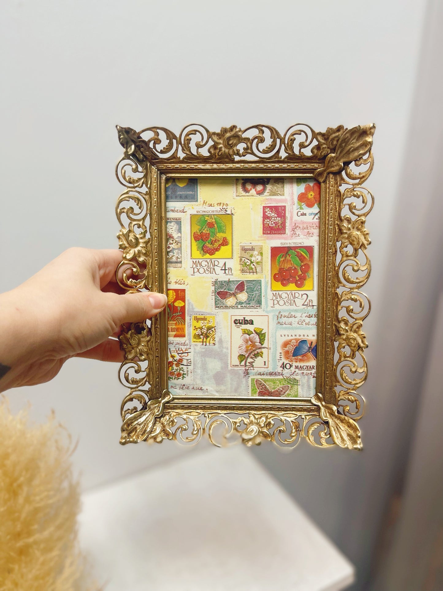 5x7 Detailed Brass Frames