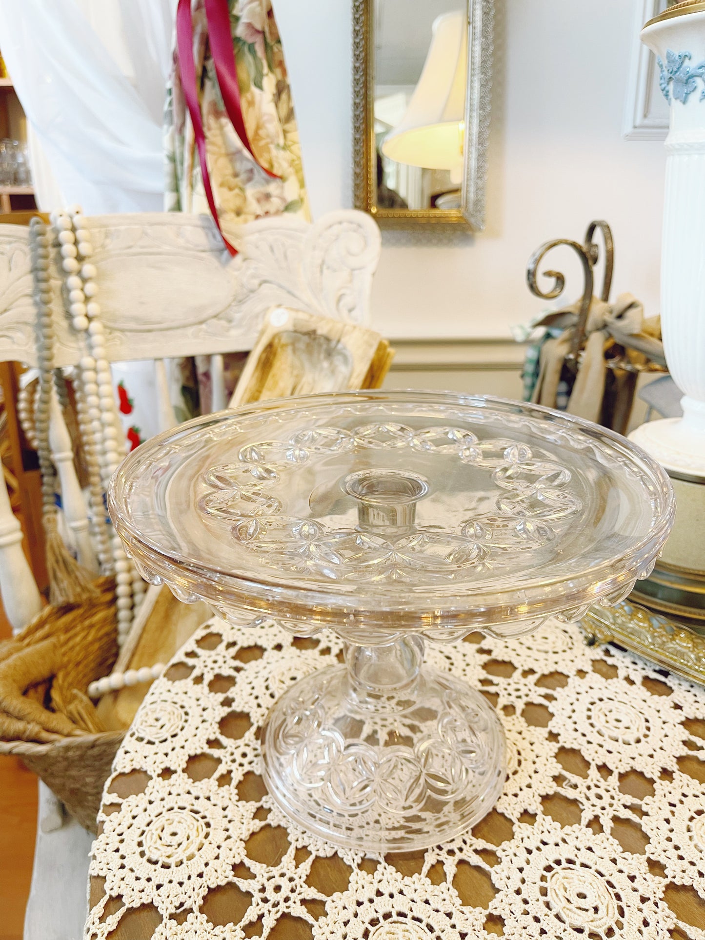 Clear Glass Cake Stand/ Dessert Stand