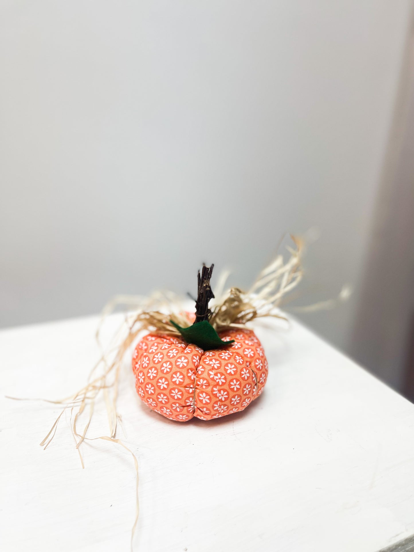 Small Handmade Fabric Pumpkins