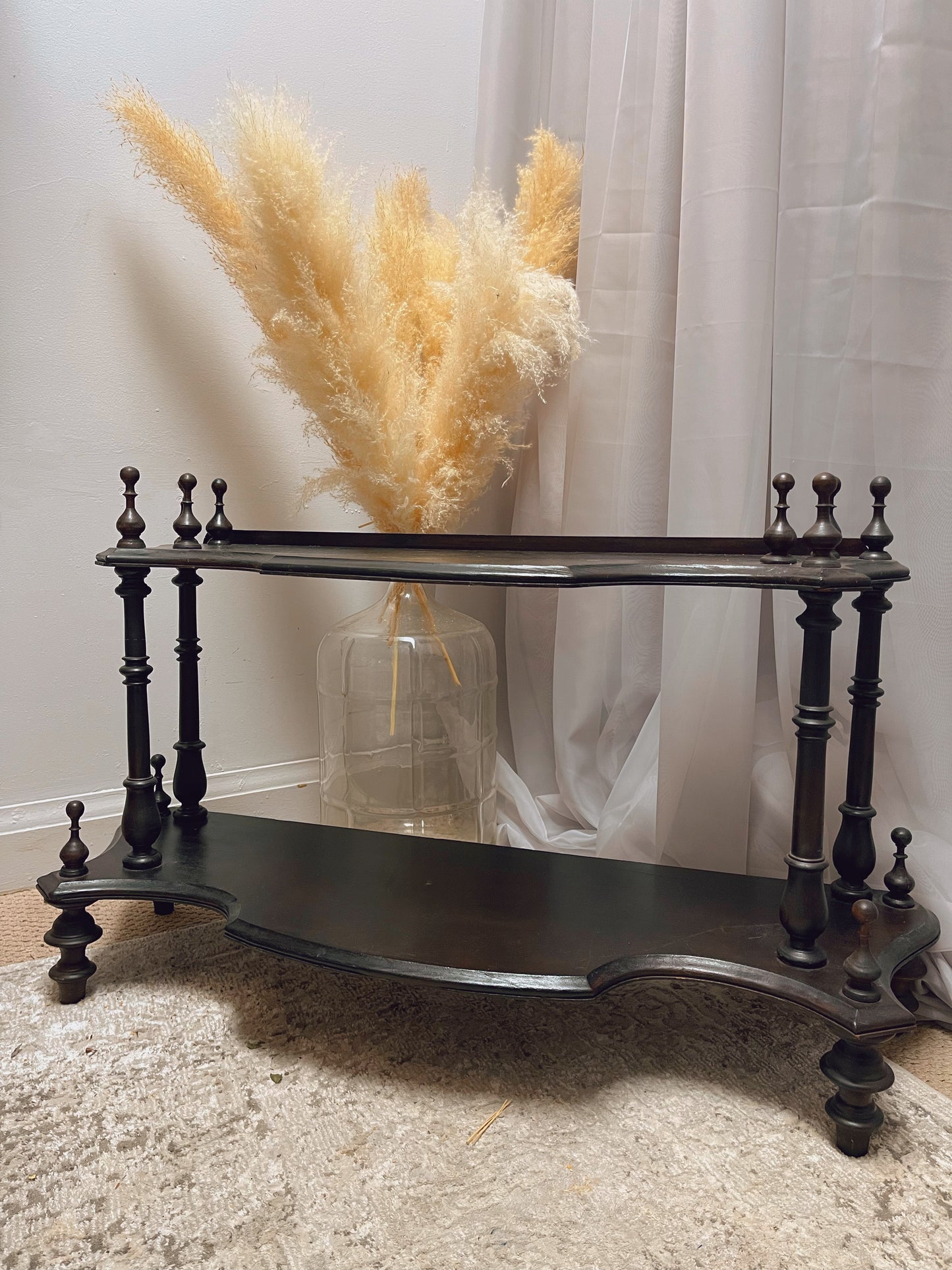 Black Double tier shelf