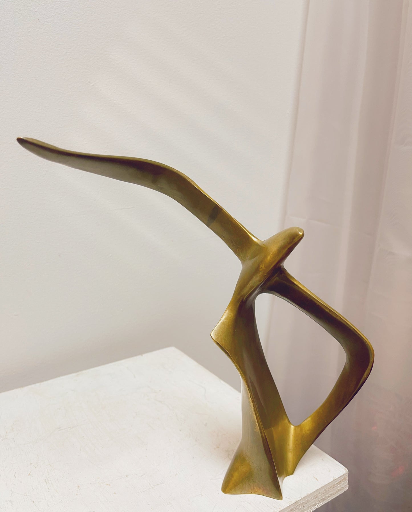 Mid Century Modern Brass Seagull