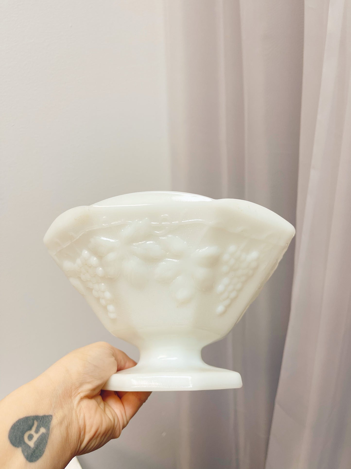 Milk Glass pedestal bowl