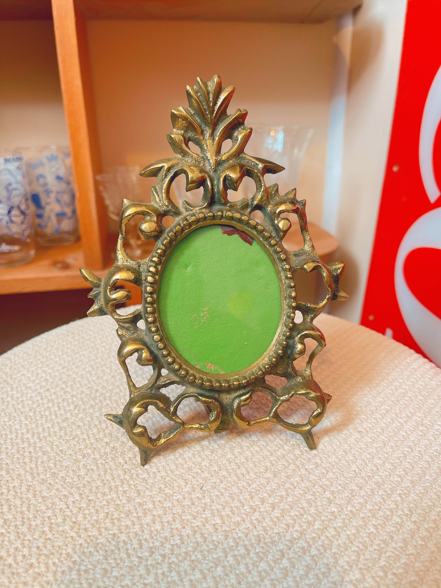 Small Brass oval Frame