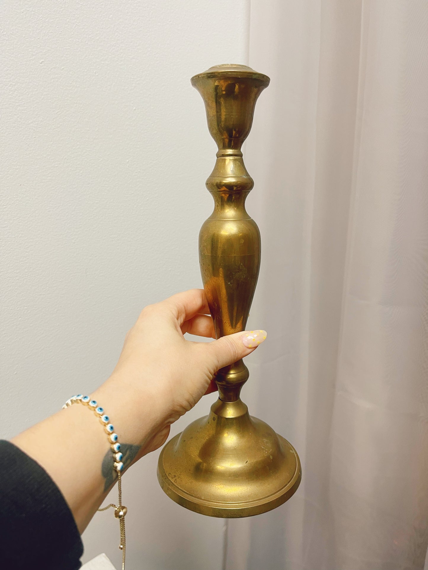 12 inch Brass candlestick