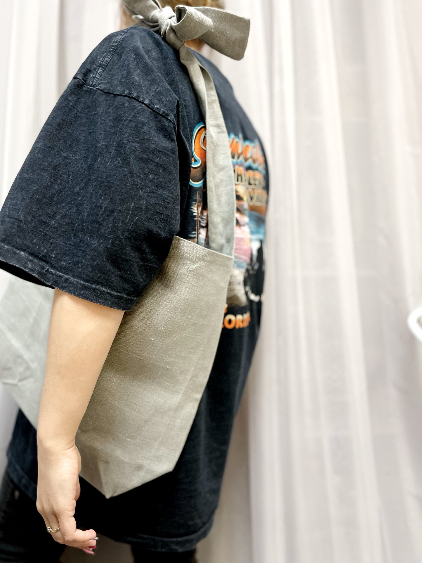 Handmade Grey Tote Bag