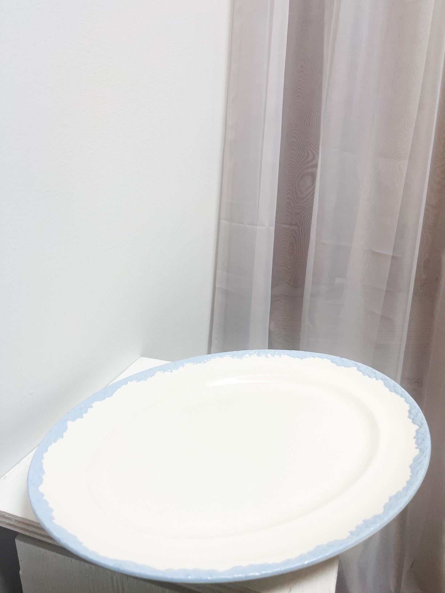 Blue & White Turkey Platter - English Oak