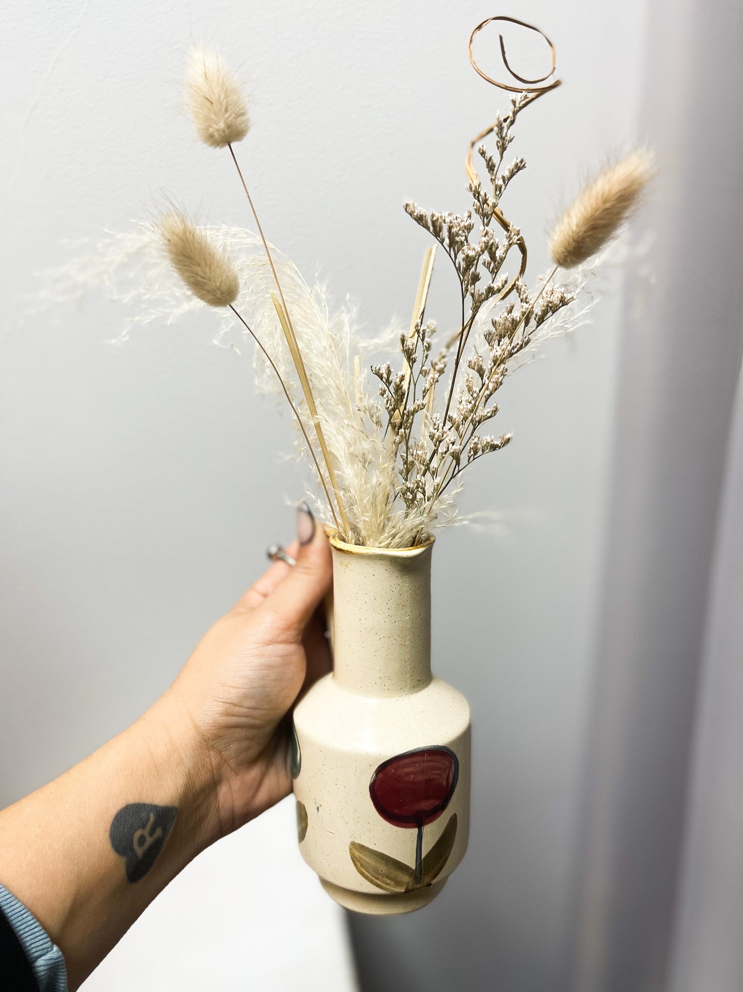 Pottery Vase with dried florals