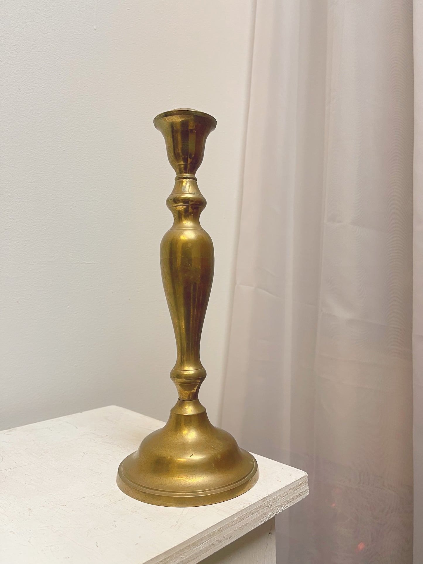 12 inch Brass candlestick