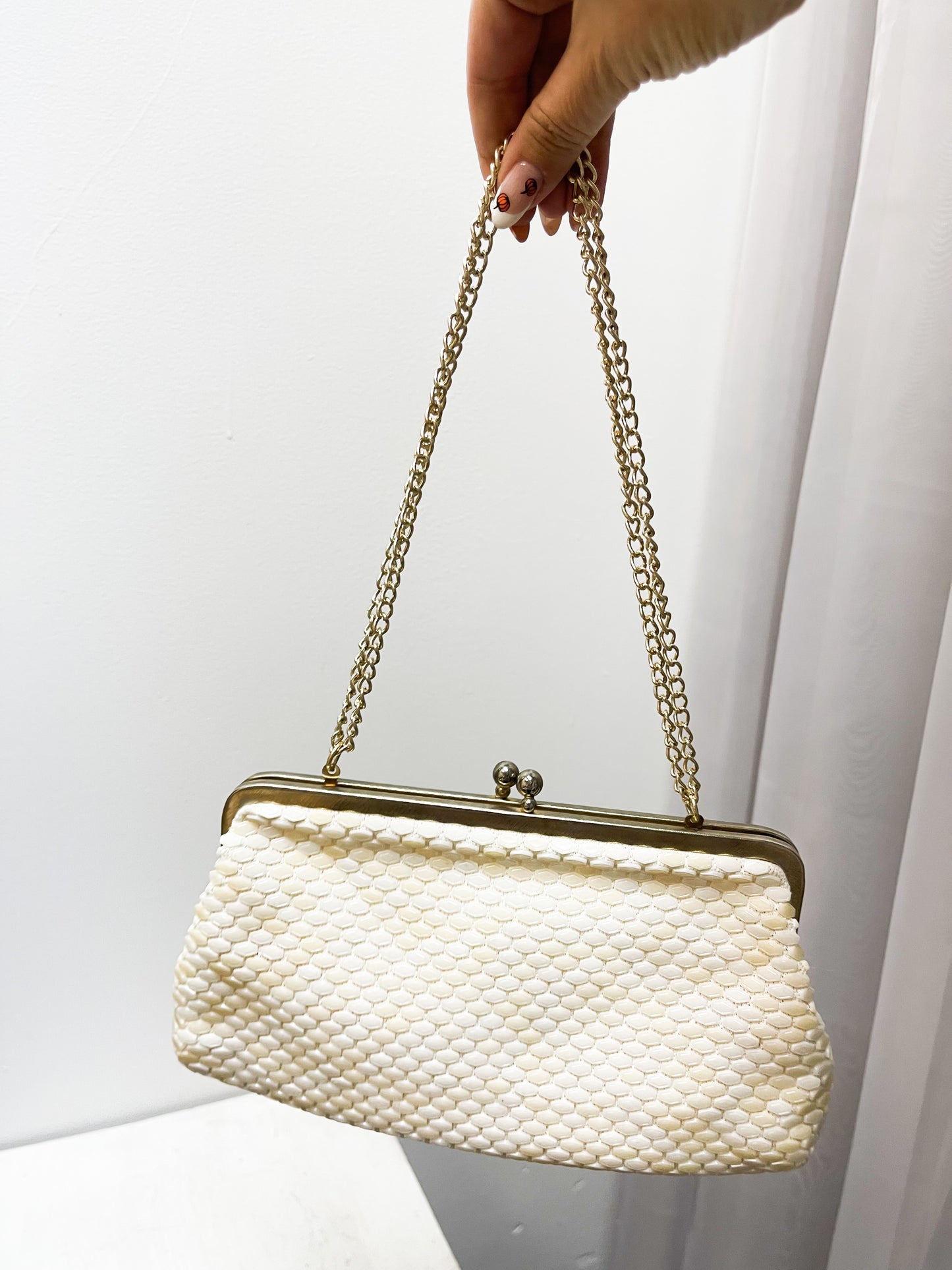 Cream & Gold purse