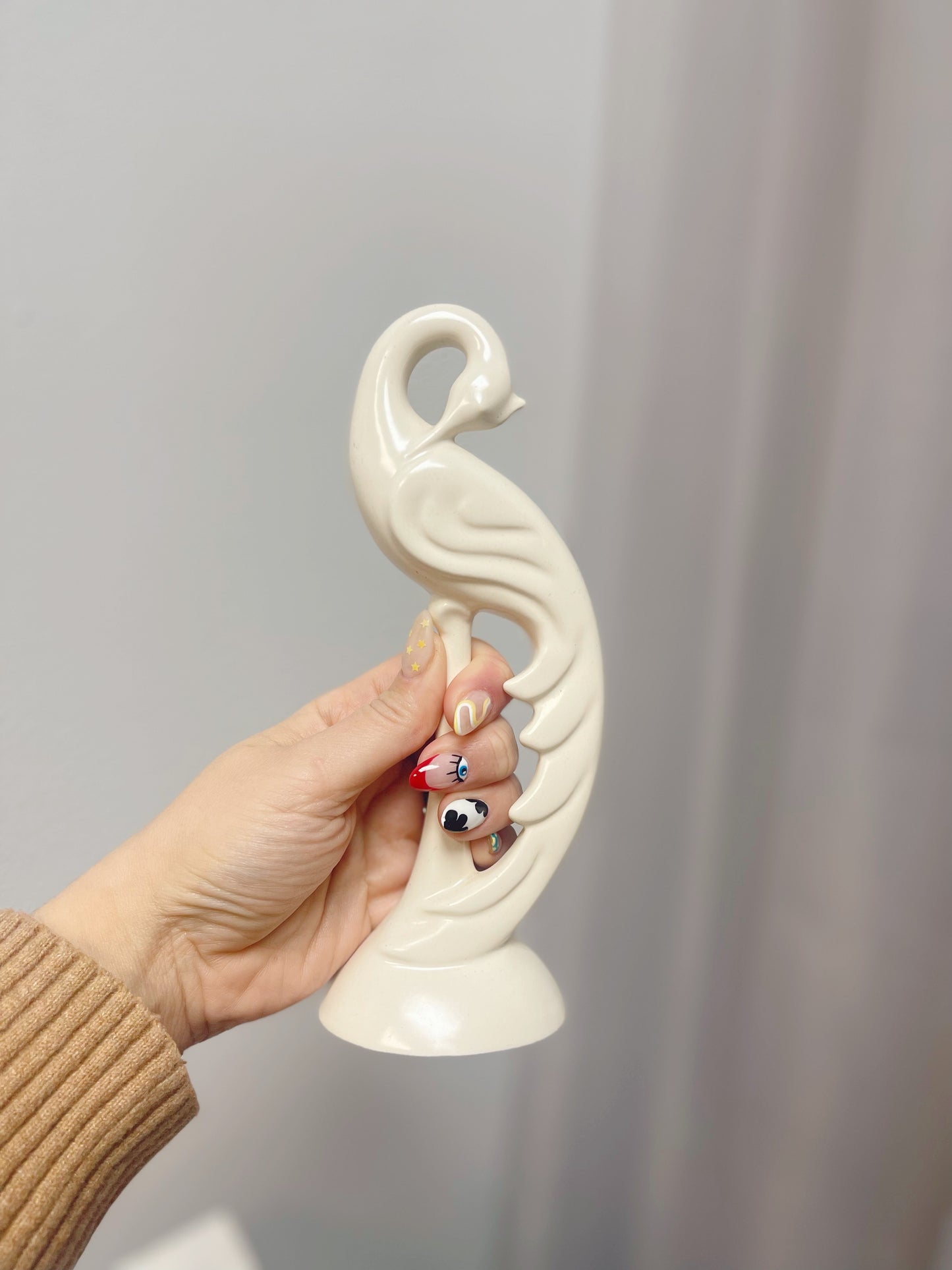 Creamware Bird Figurine