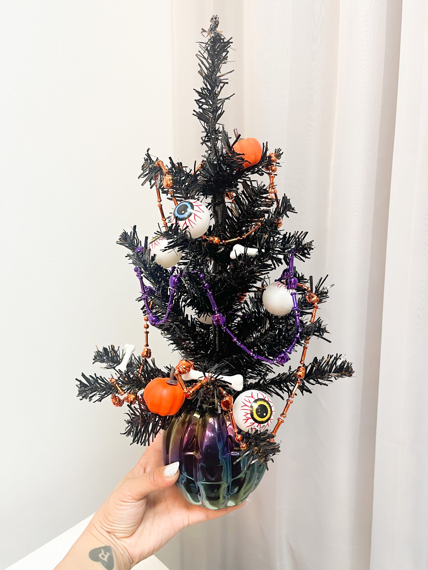 Halloween Tree with Lustre Pumpkin base