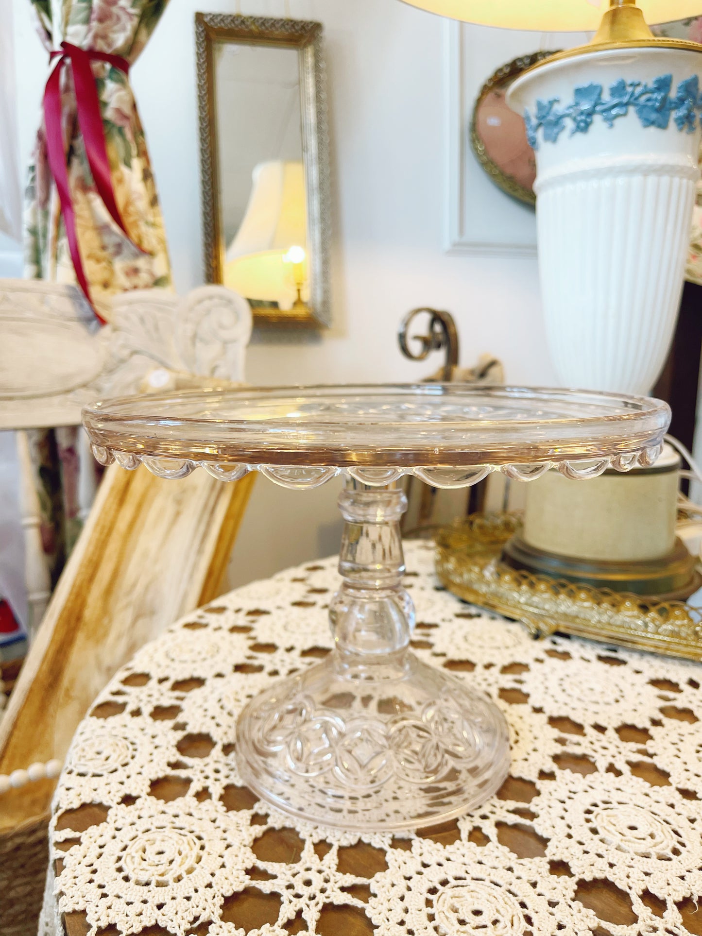 Clear Glass Cake Stand/ Dessert Stand