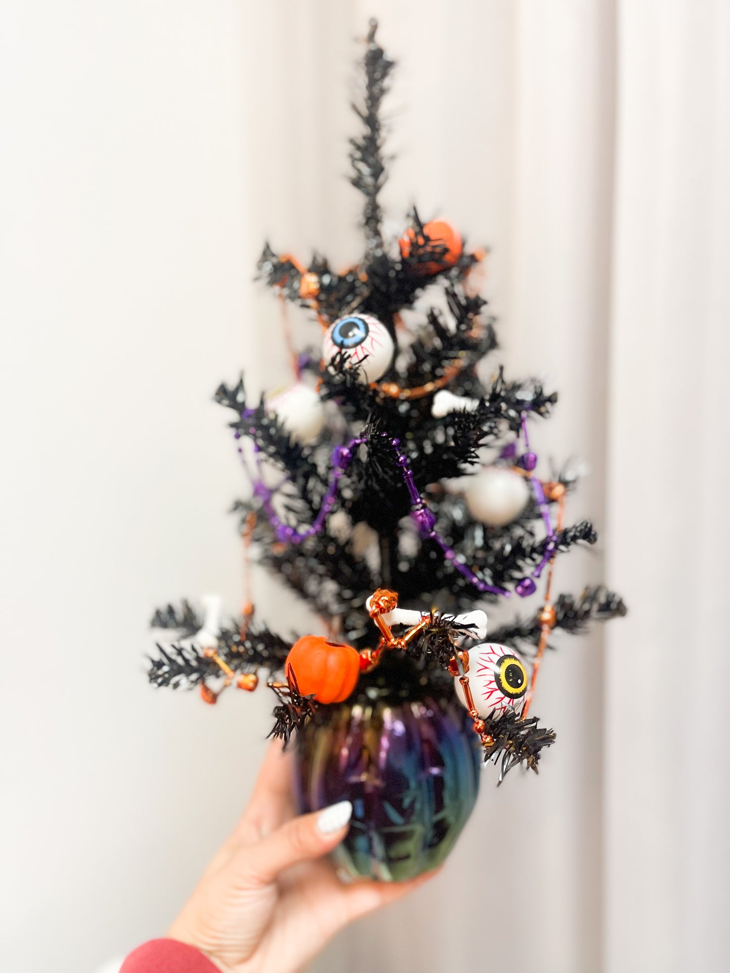 Halloween Tree with Lustre Pumpkin base