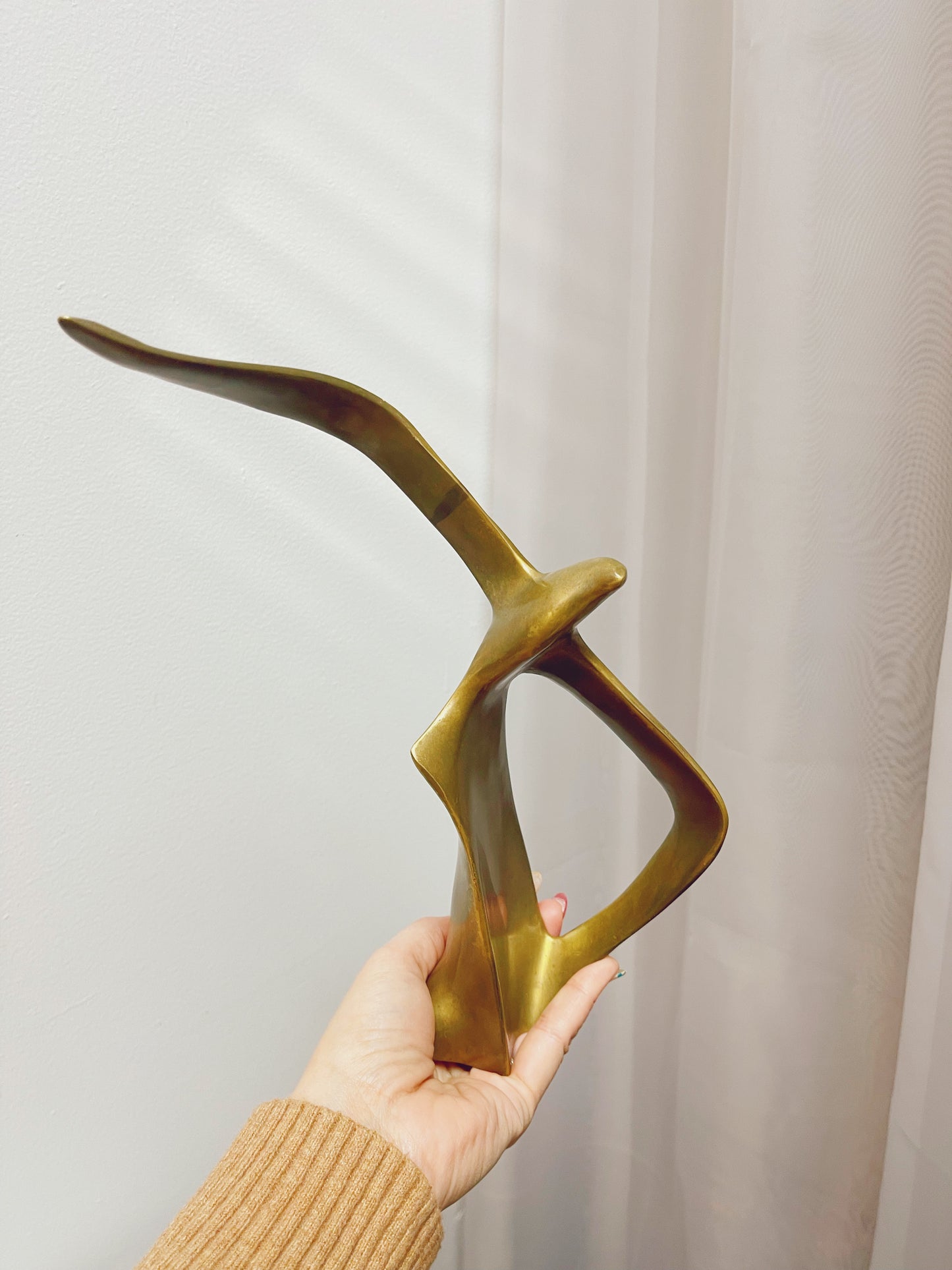 Mid Century Modern Brass Seagull