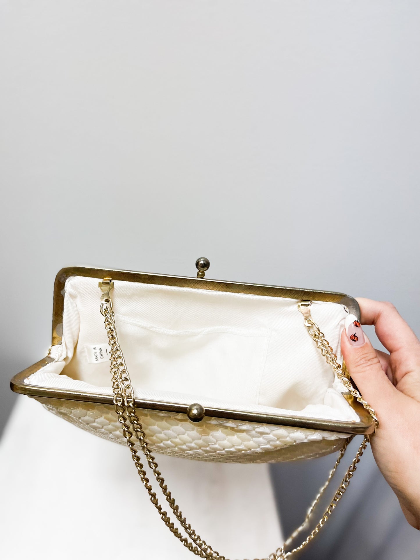 Cream & Gold purse