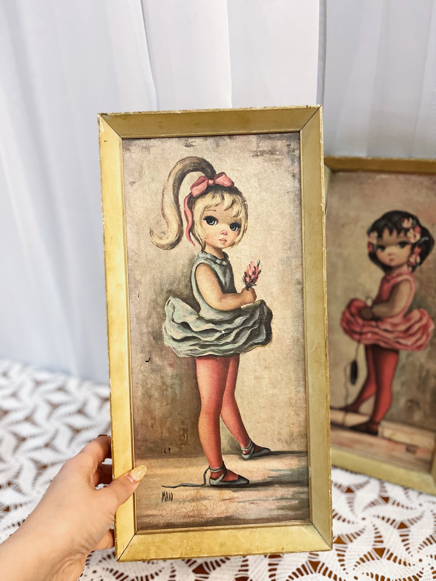 Pair of Maid Ballerinas Framed Wall Art