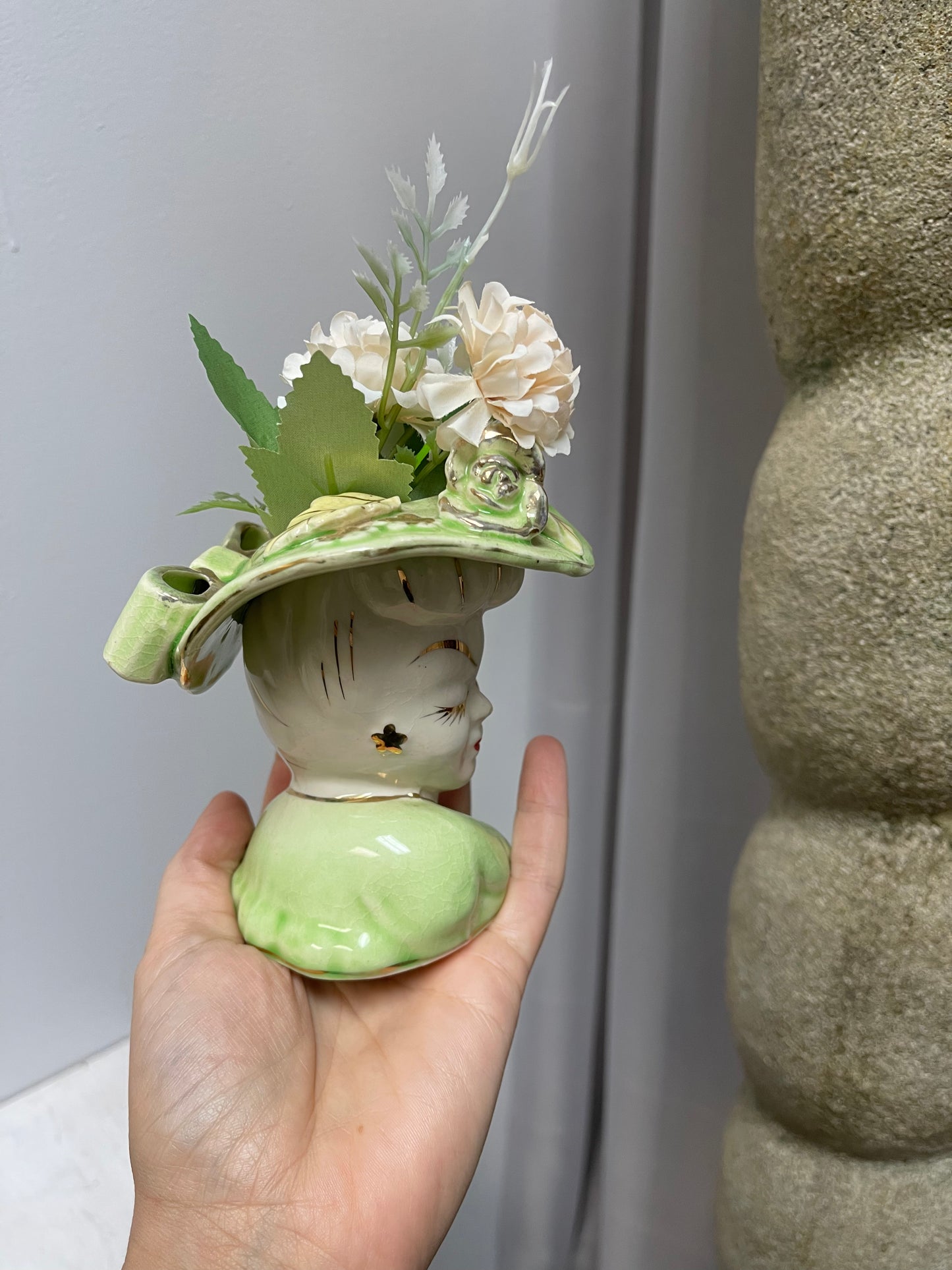 Vintage Lady Head Vase