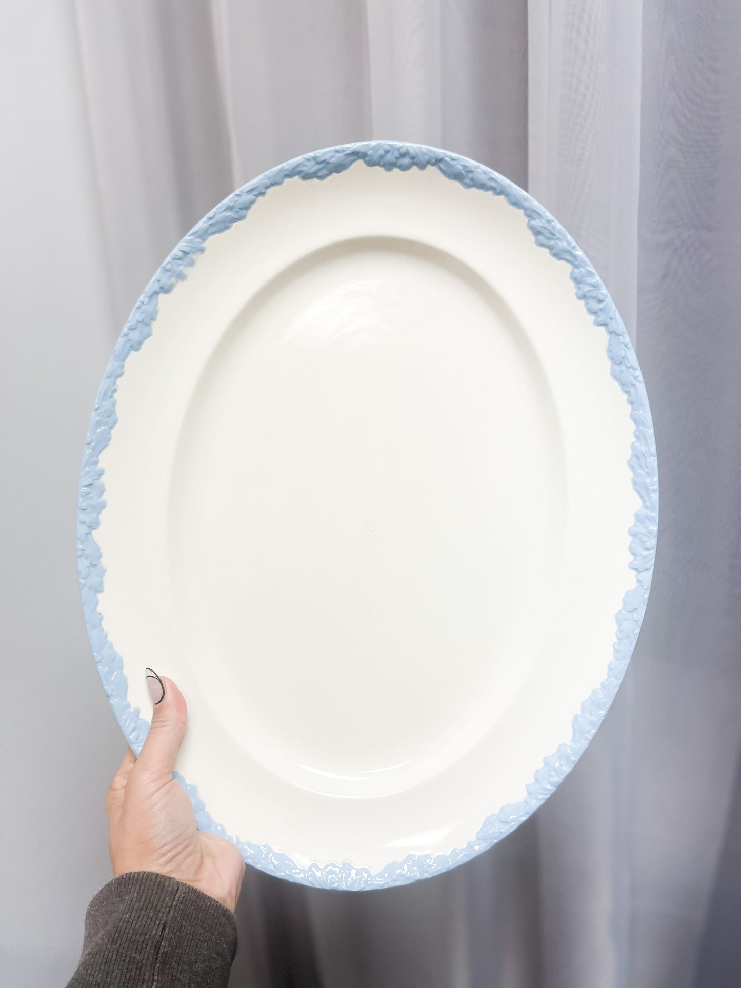 Blue & White Turkey Platter - English Oak