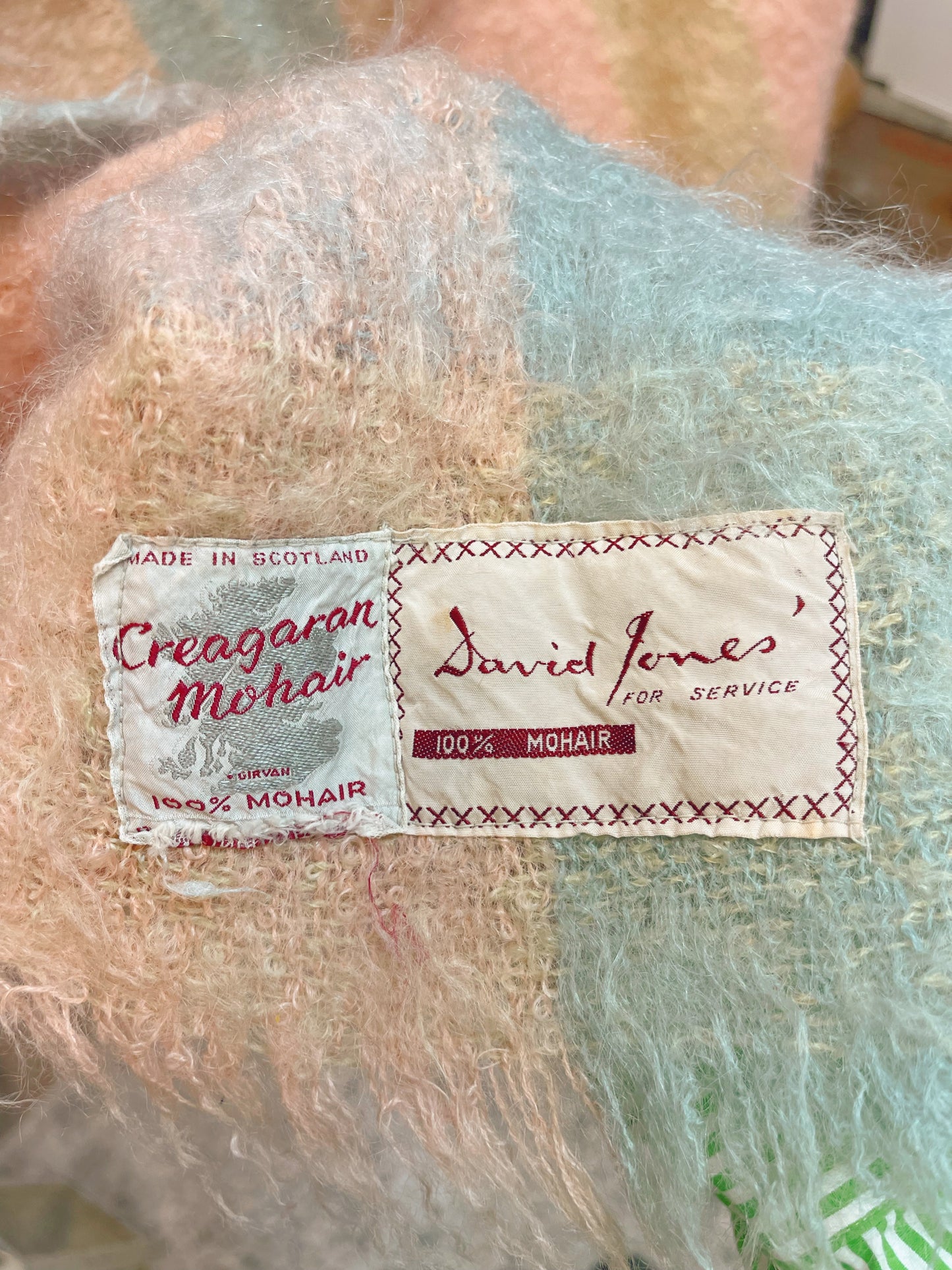 100% Mohair David Jones throw blanket