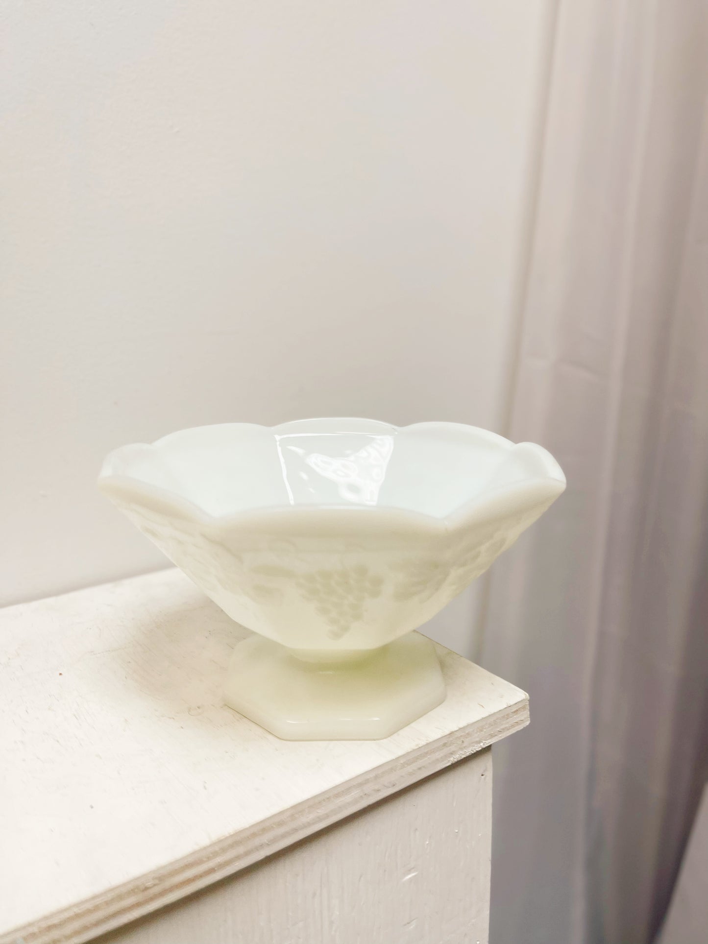 Milk Glass pedestal bowl